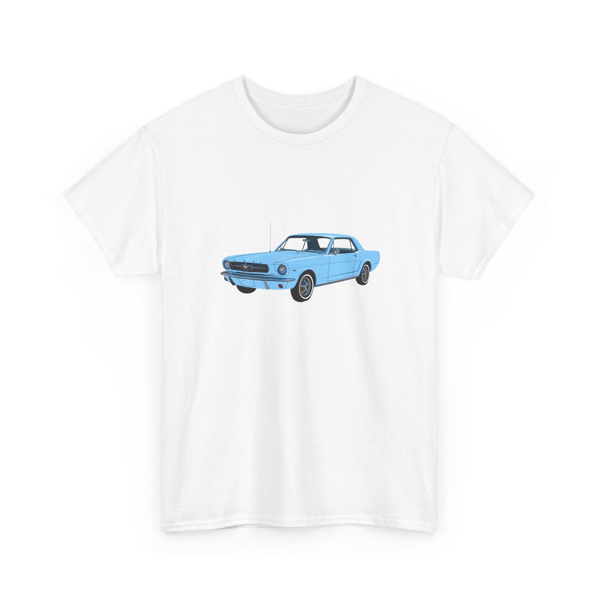 1964 Mustang Skylight Blue T-shirt - Cars, Trucks & Cycles - Harvey Ltd