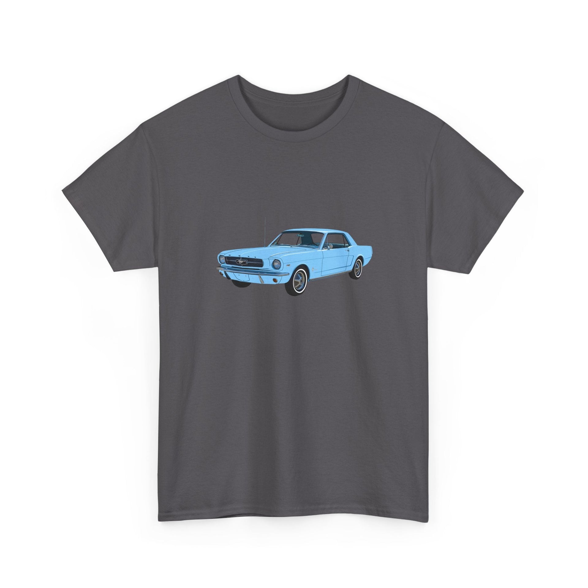 1964 Mustang Skylight Blue T-shirt - Cars, Trucks & Cycles - Harvey Ltd