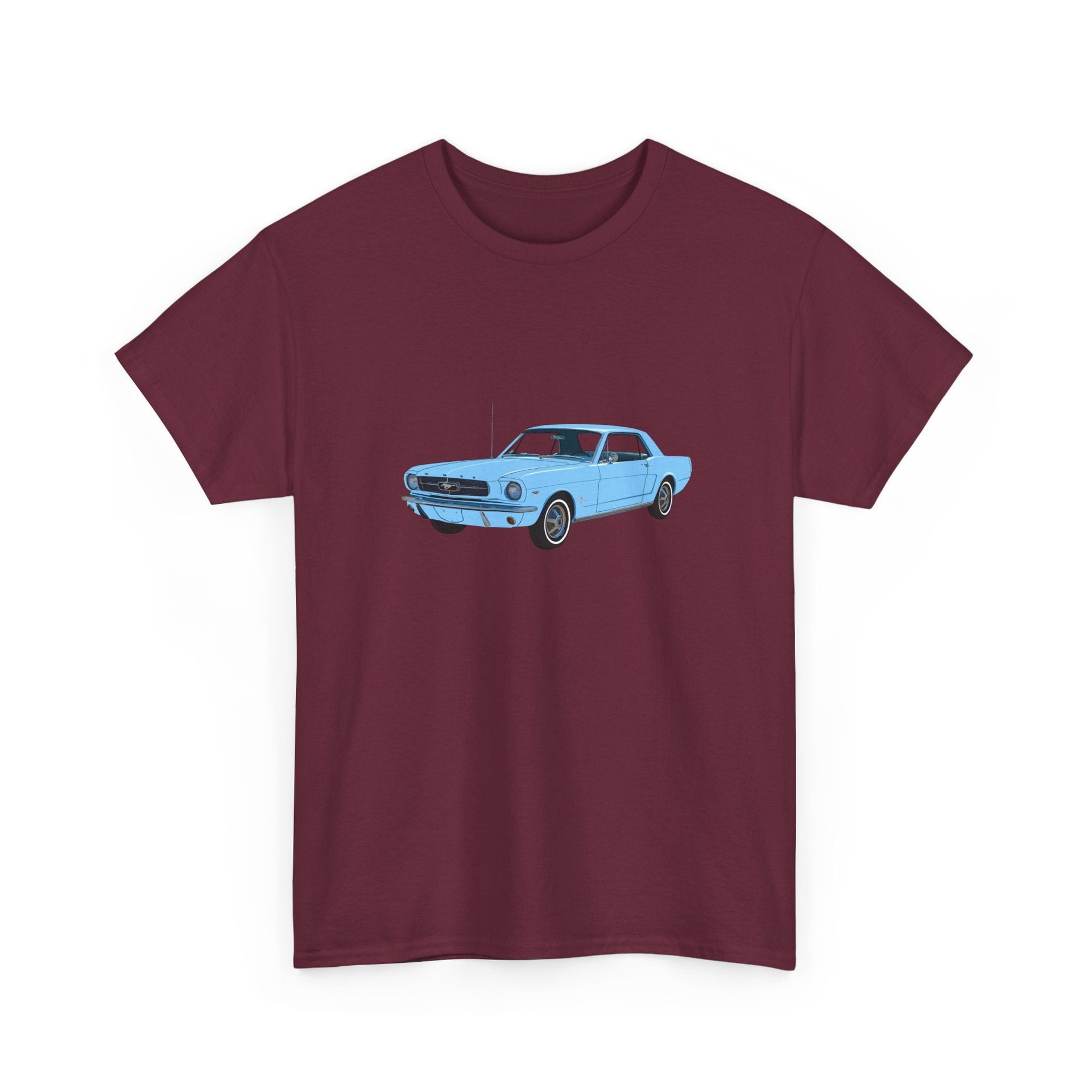1964 Mustang Skylight Blue T-shirt - Cars, Trucks & Cycles - Harvey Ltd