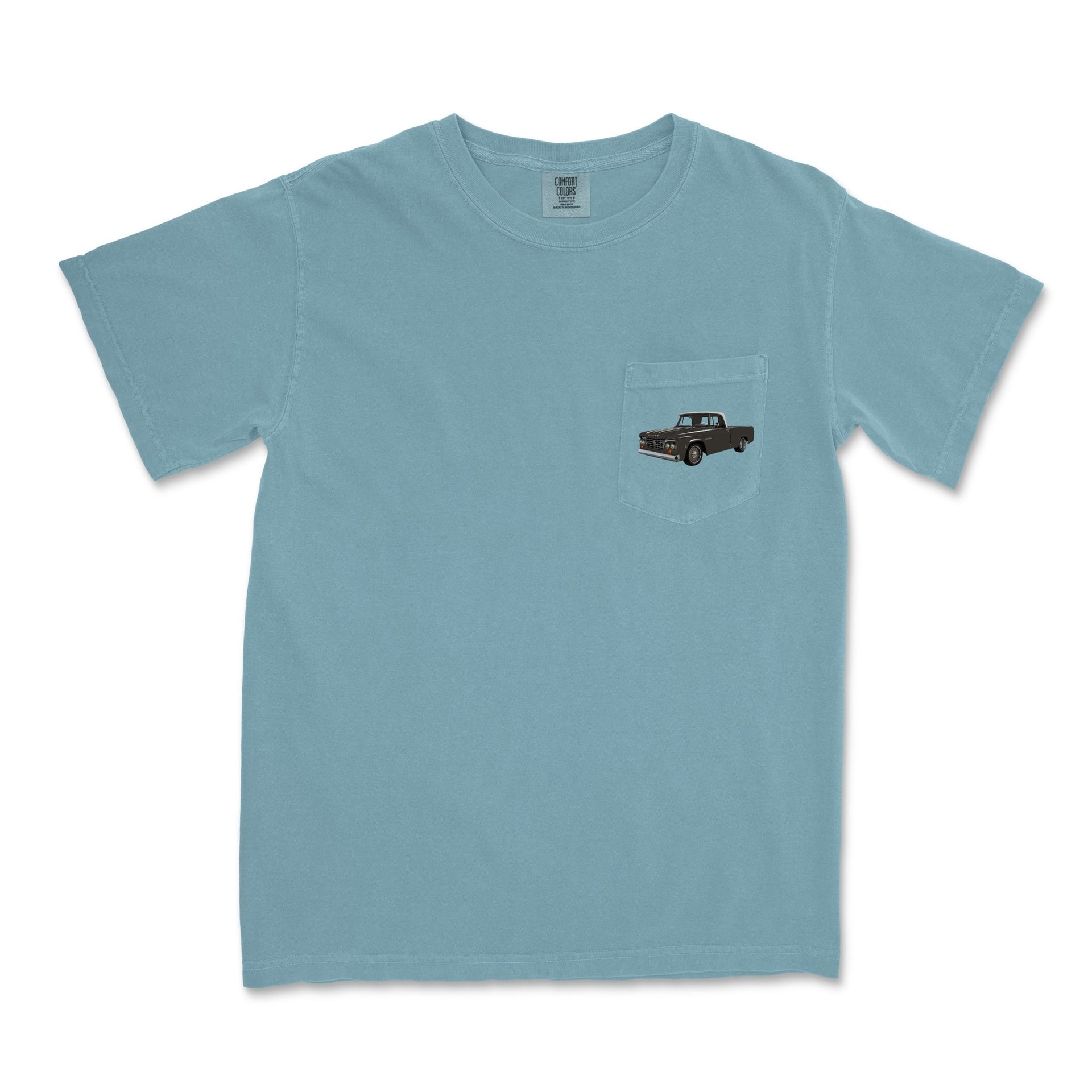 1965 D100 Pickup Garment - Dyed Pocket T-Shirt - Cars, Trucks & Cycles - Harvey Ltd