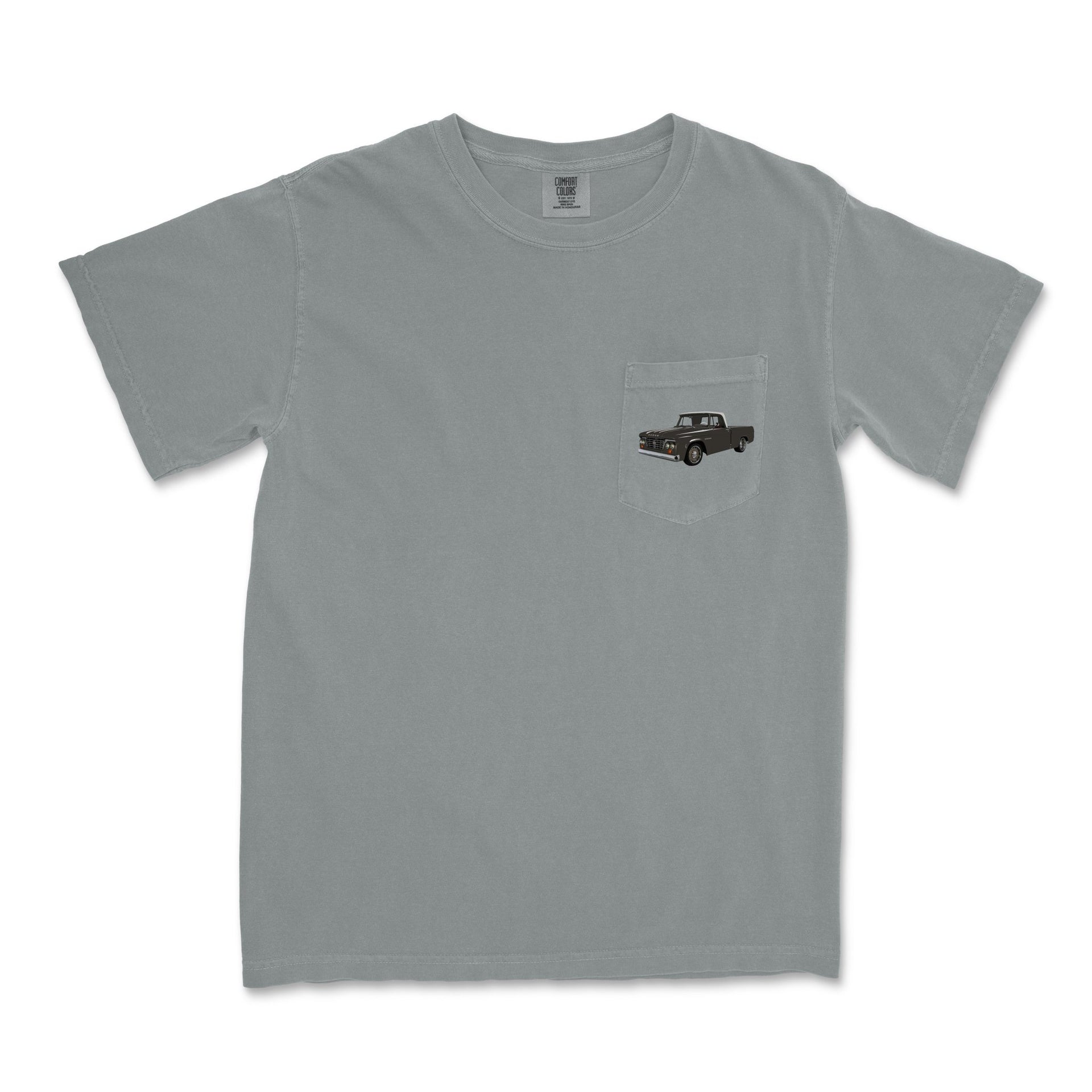 1965 D100 Pickup Garment - Dyed Pocket T-Shirt - Cars, Trucks & Cycles - Harvey Ltd