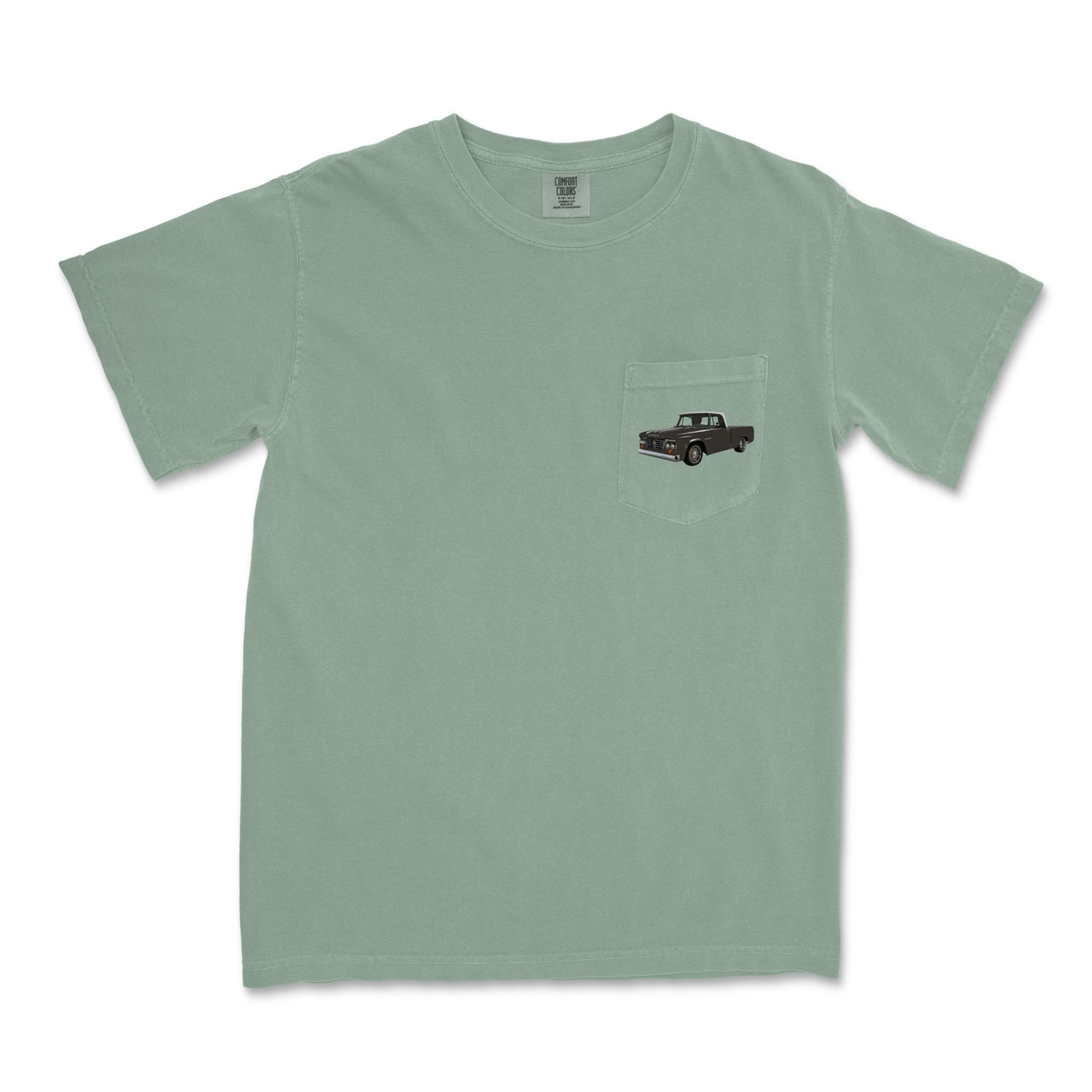 1965 D100 Pickup Garment - Dyed Pocket T-Shirt - Cars, Trucks & Cycles - Harvey Ltd