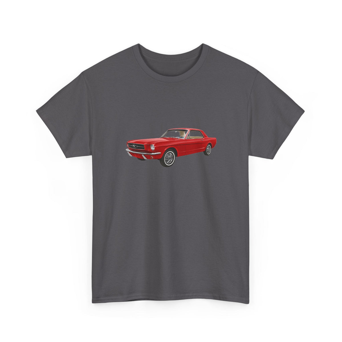 1965 Ford Mustang Rangoon Red T-shirt - Cars, Trucks & Cycles - Harvey Ltd