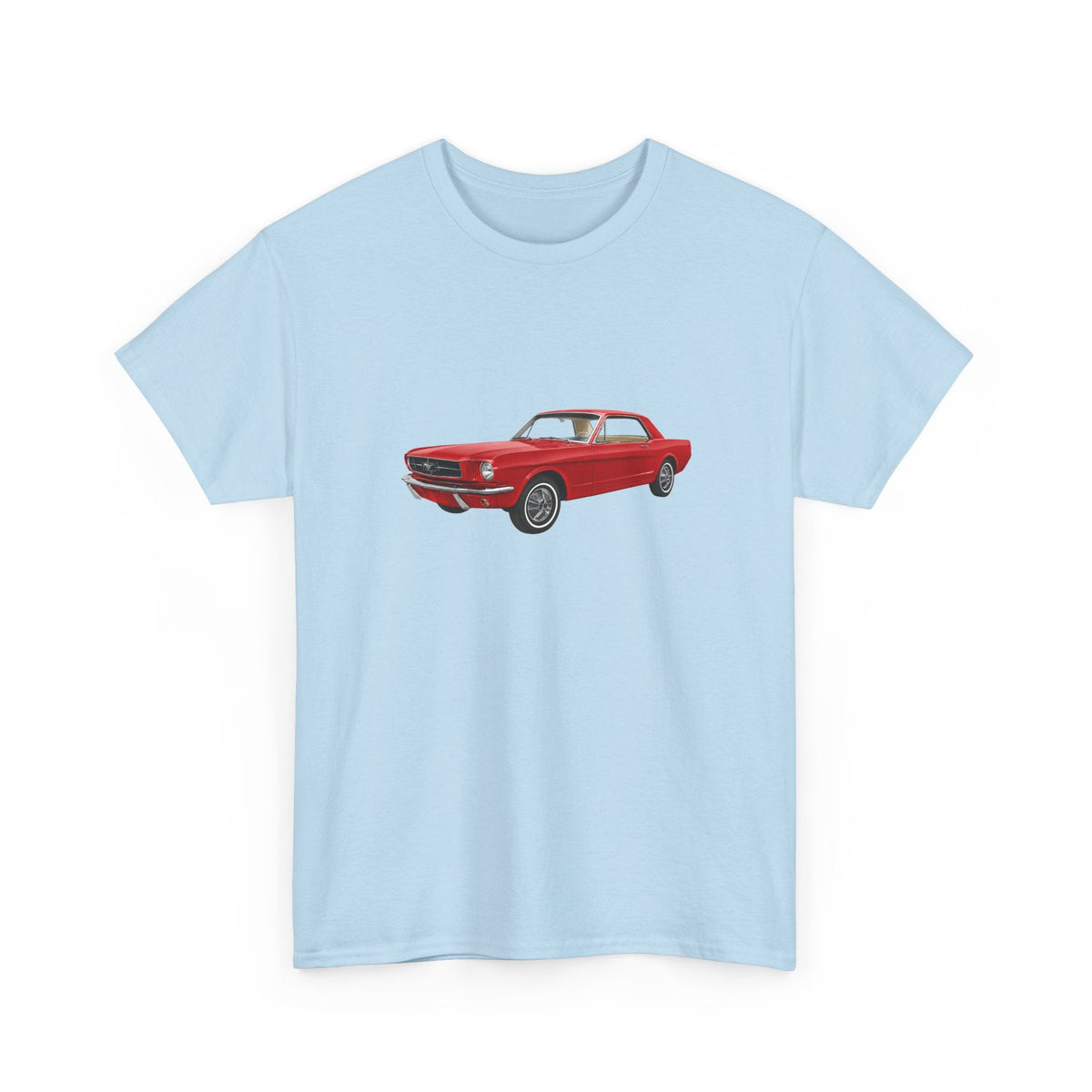 1965 Ford Mustang Rangoon Red T-shirt - Cars, Trucks & Cycles - Harvey Ltd