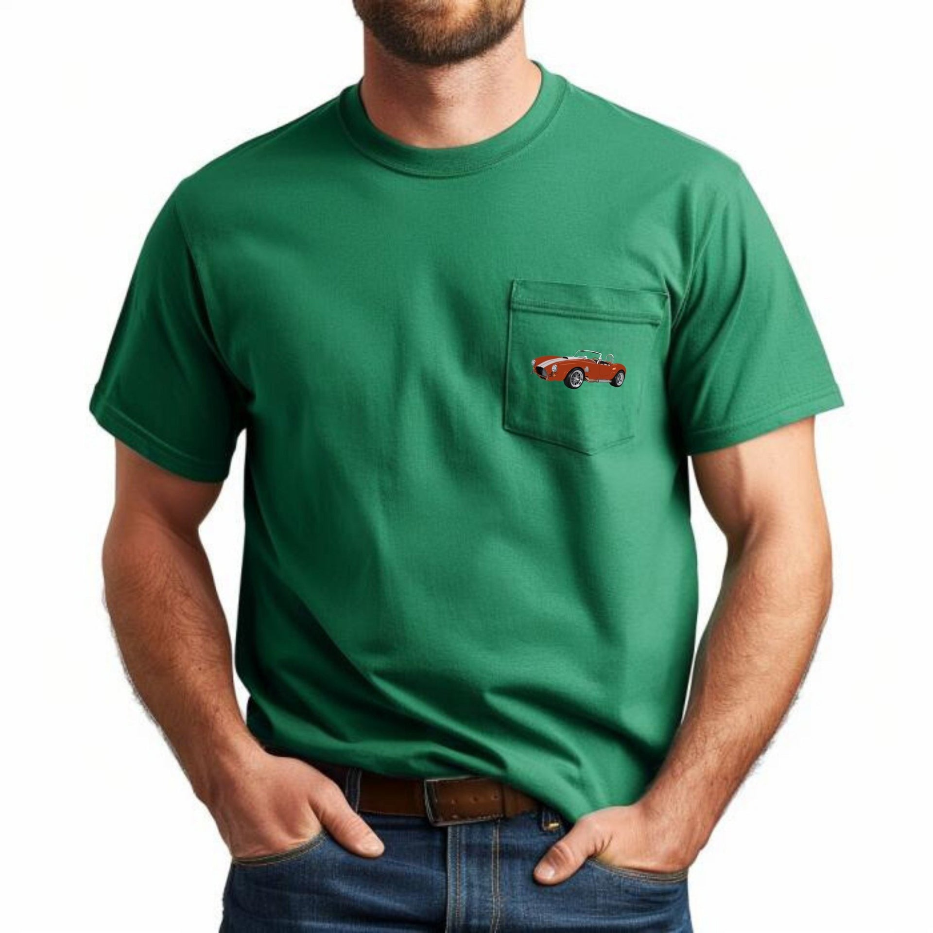 1965 Shelby Cobra 427 Pocket T-shirt - Cars, Trucks & Cycles - Harvey Ltd