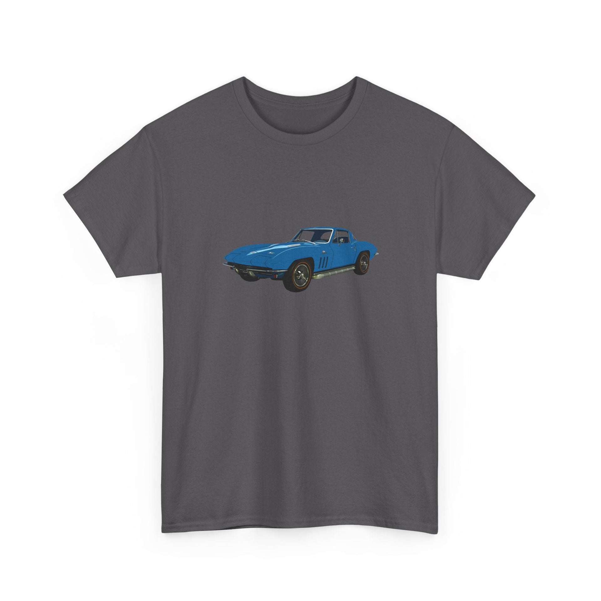1966 Chevy Corvette Nassau Blue T-shirt - Cars, Trucks & Cycles - Harvey Ltd