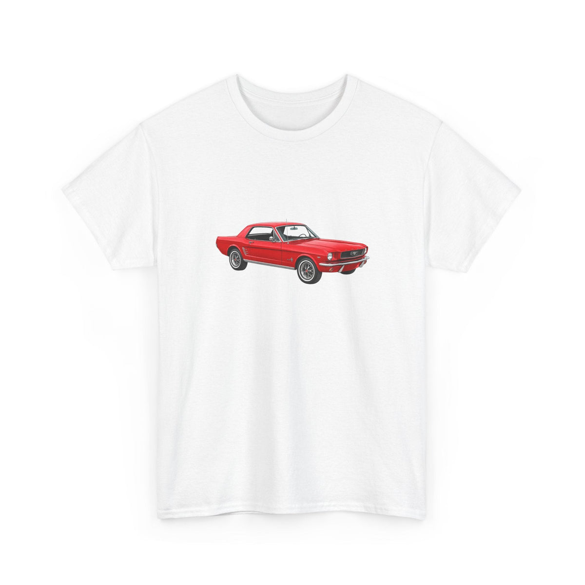1966 Ford Mustang Candyapple Red T-shirt - Cars, Trucks & Cycles - Harvey Ltd