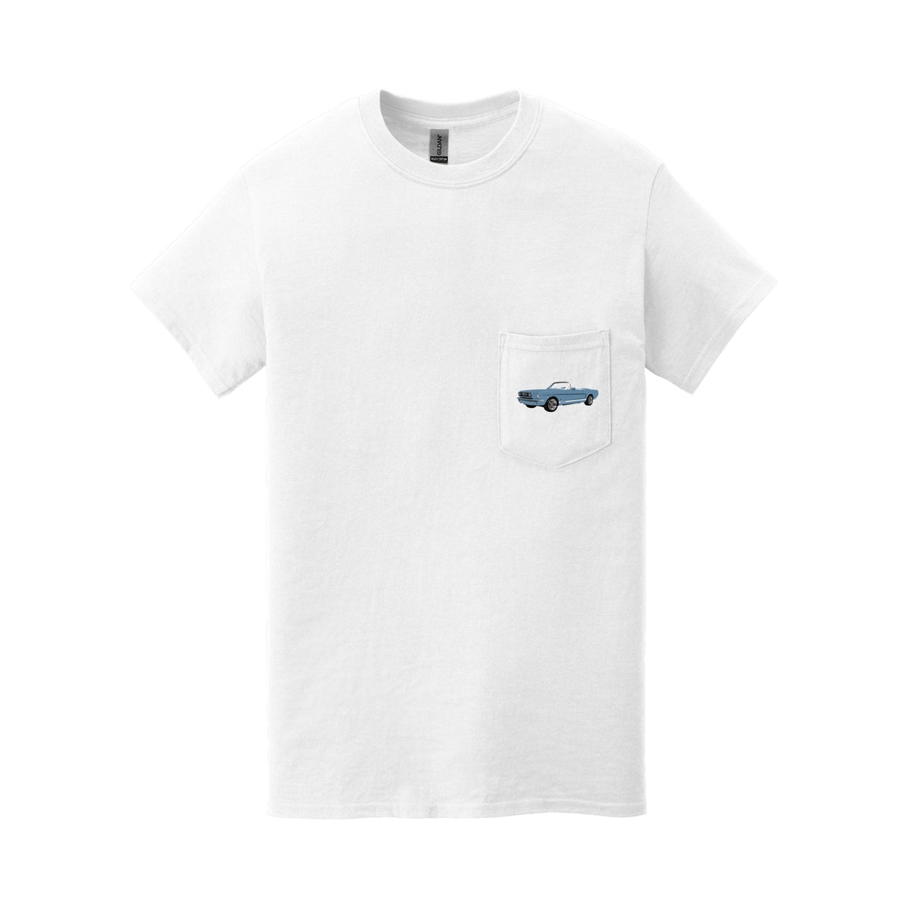 1966 Ford Mustang Pocket T-shirt - Cars, Trucks & Cycles - Harvey Ltd