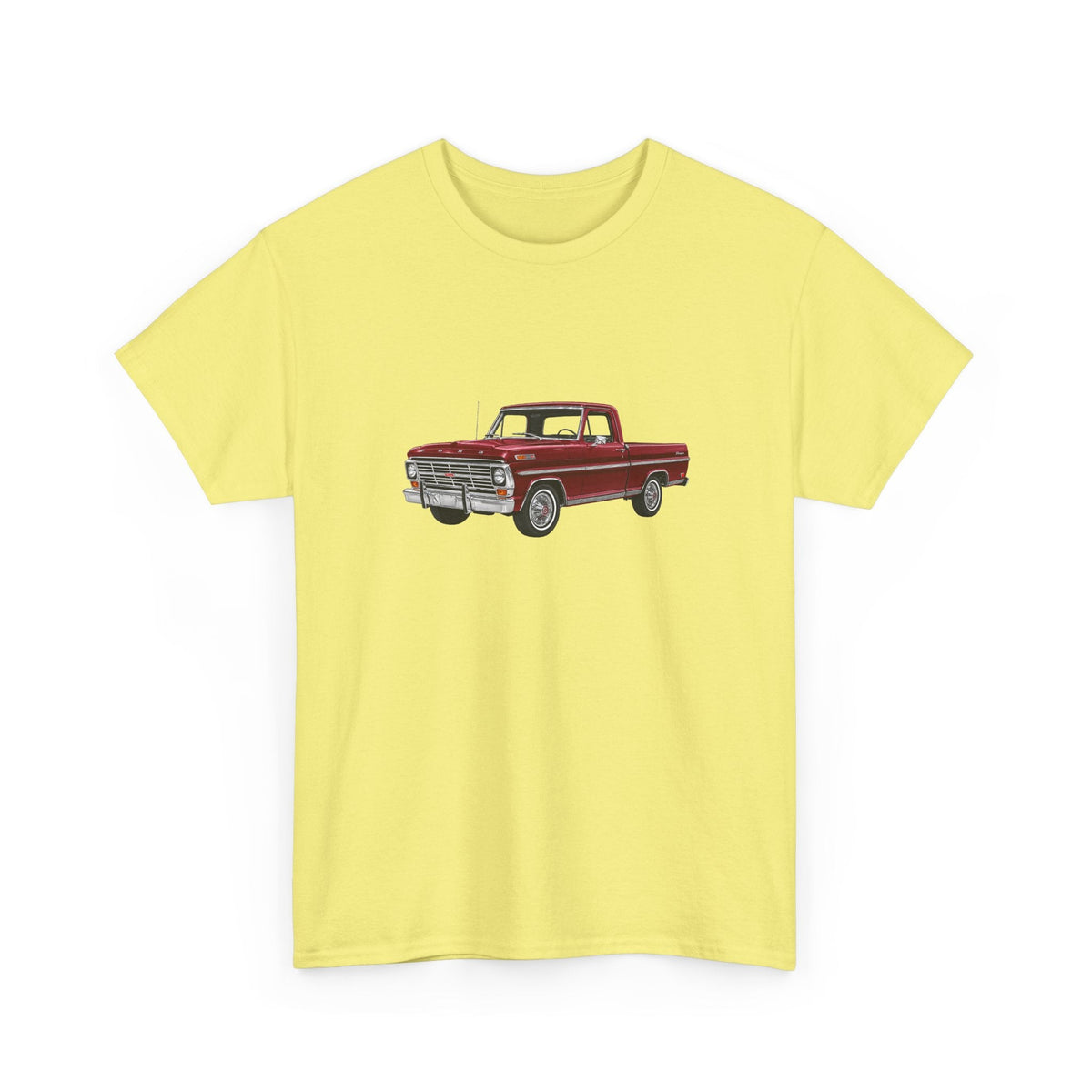 1969 Ford F-100 Royal Maroon Pickup T-shirt - Cars, Trucks & Cycles - Harvey Ltd
