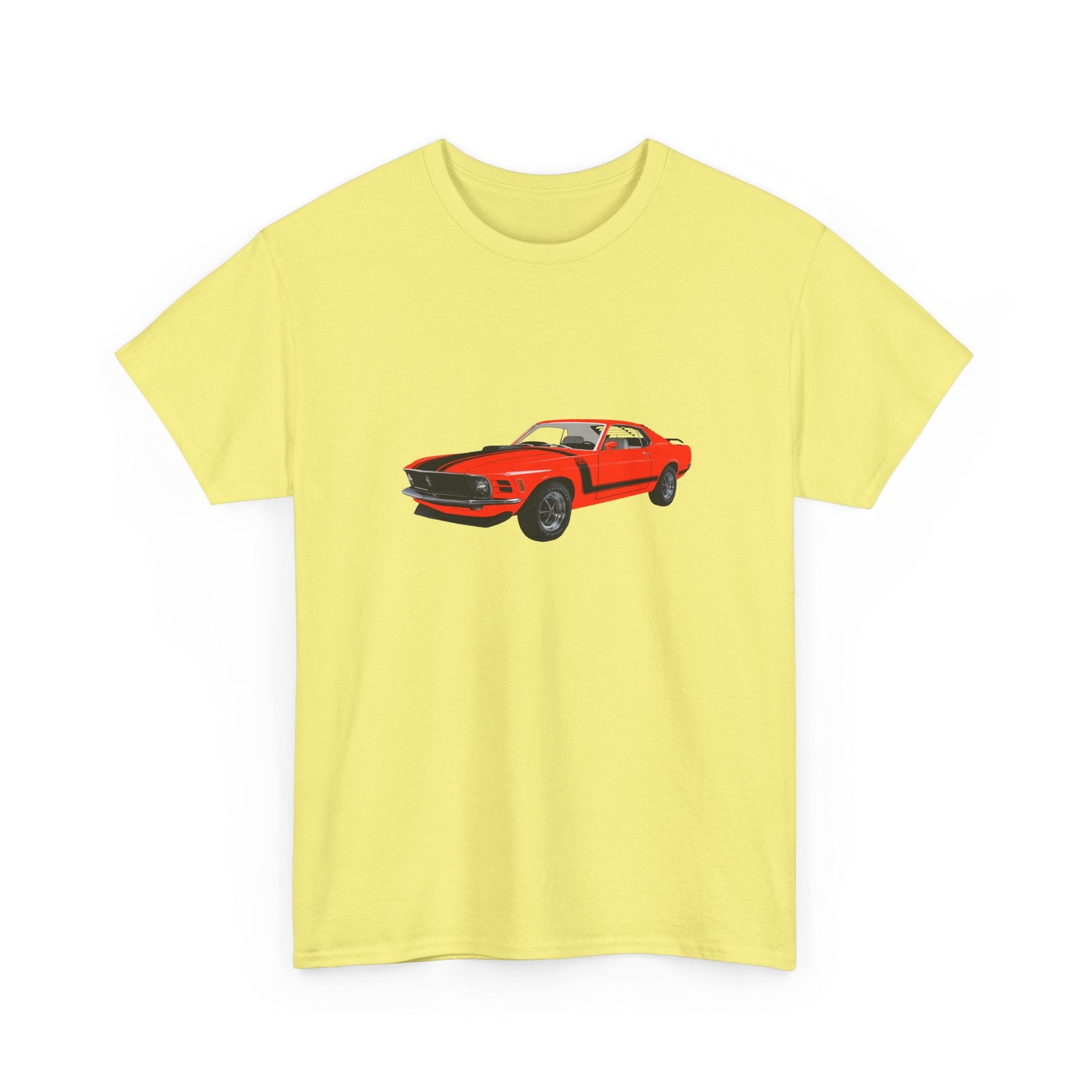 1970 Ford Mustang Boss 302 T-shirt - Cars, Trucks & Cycles - Harvey Ltd
