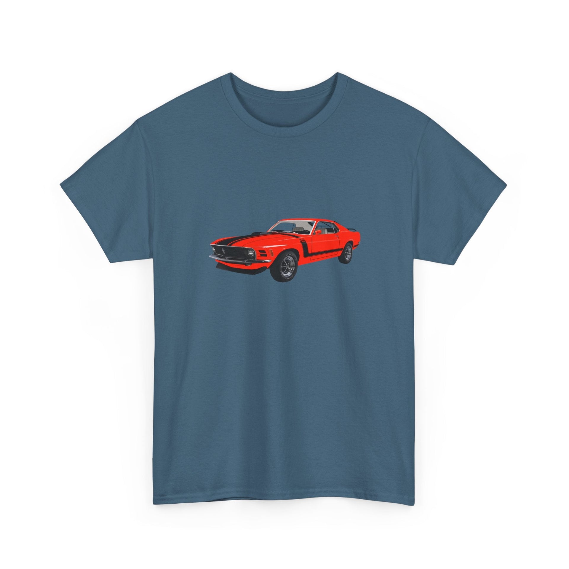 1970 Ford Mustang Boss 302 T-shirt - Cars, Trucks & Cycles - Harvey Ltd