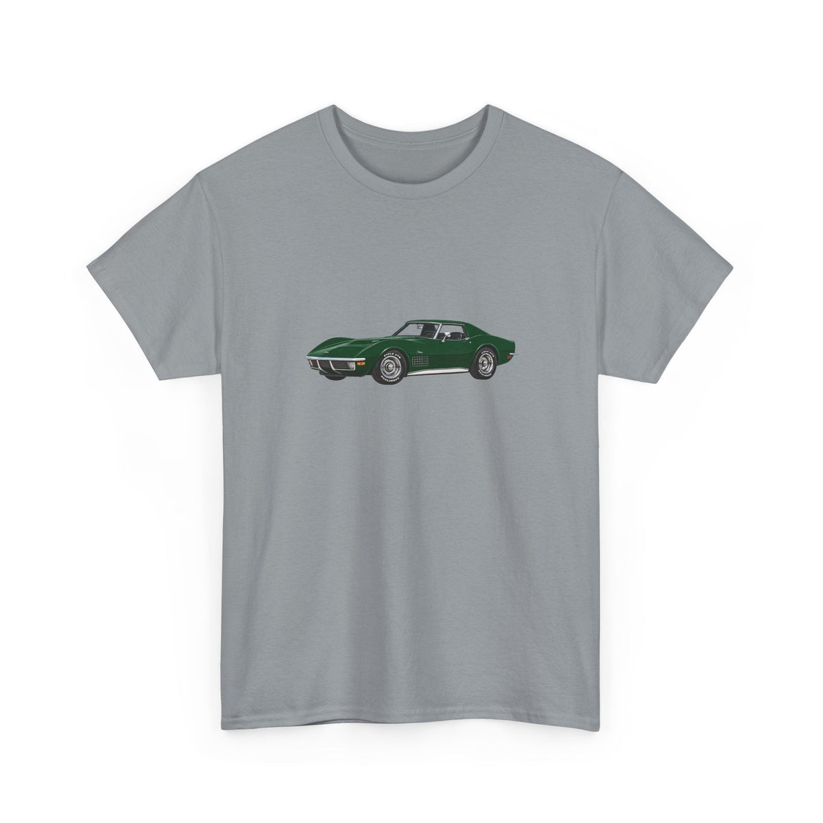 1971 Chevy Corvette Stingray Brands Hatch Green T-shirt - Cars, Trucks & Cycles - Harvey Ltd