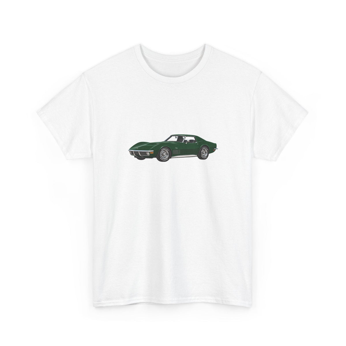1971 Chevy Corvette Stingray Brands Hatch Green T-shirt - Cars, Trucks & Cycles - Harvey Ltd