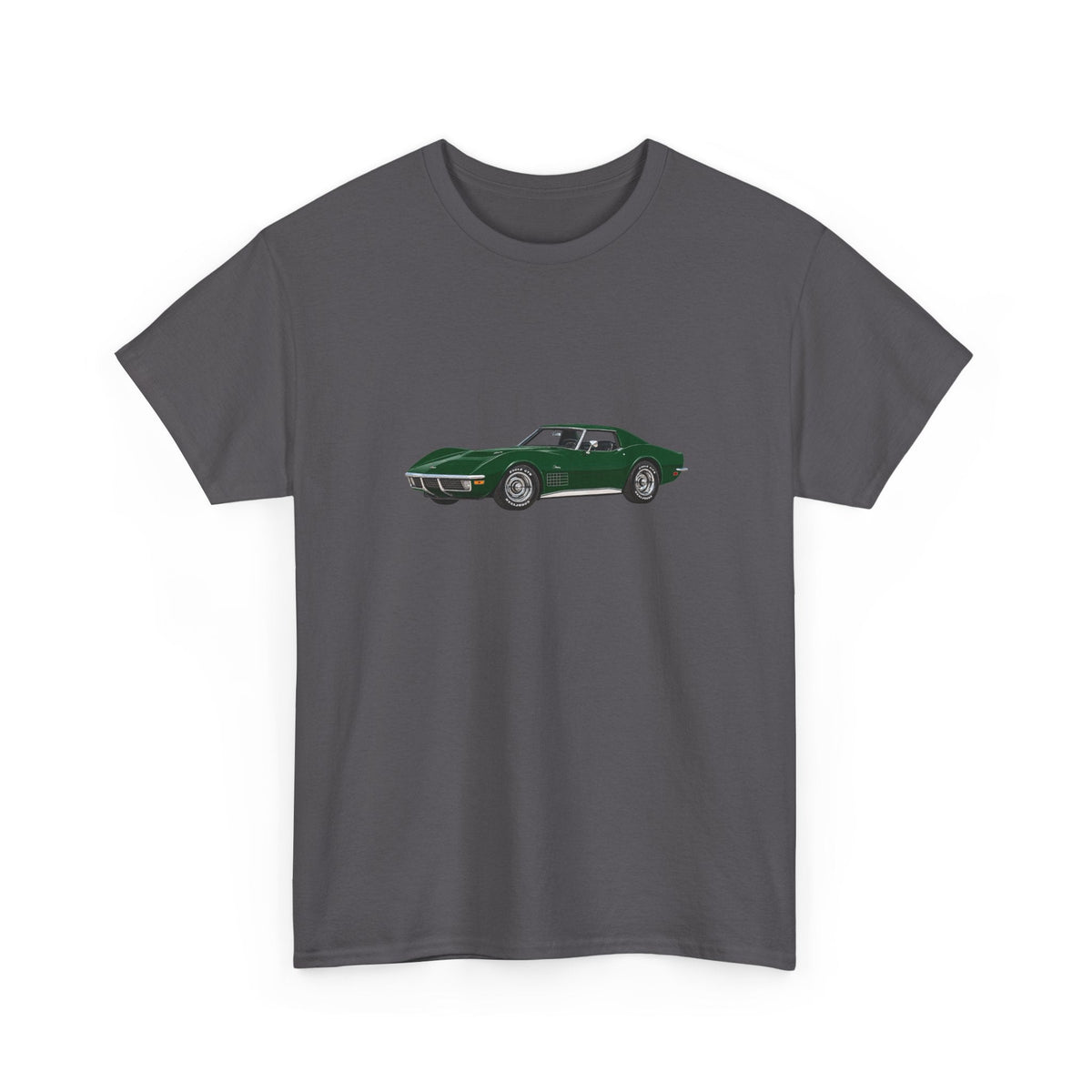 1971 Chevy Corvette Stingray Brands Hatch Green T-shirt - Cars, Trucks & Cycles - Harvey Ltd