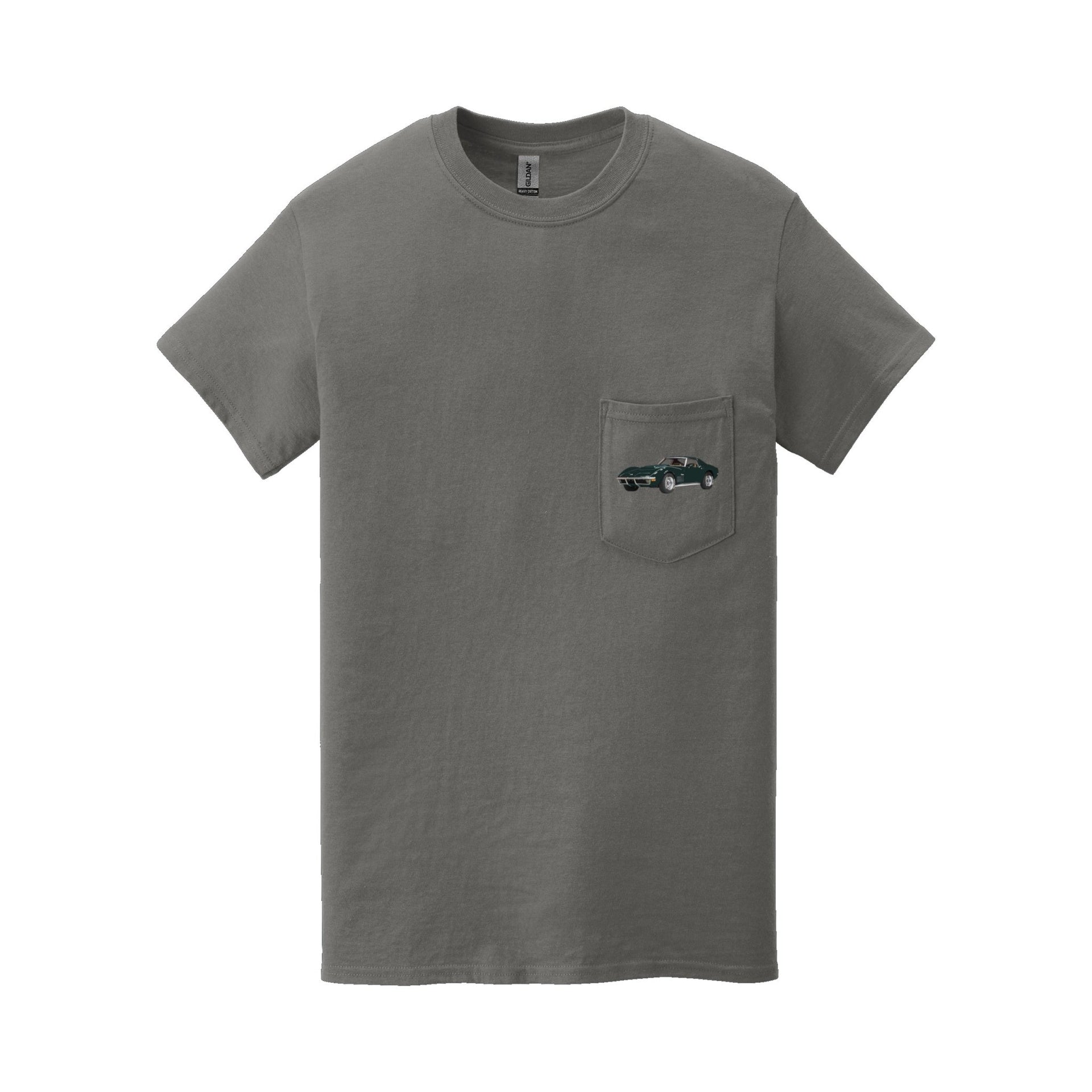 1971 Chevy Corvette Stingray Pocket T-shirt - Cars, Trucks & Cycles - Harvey Ltd