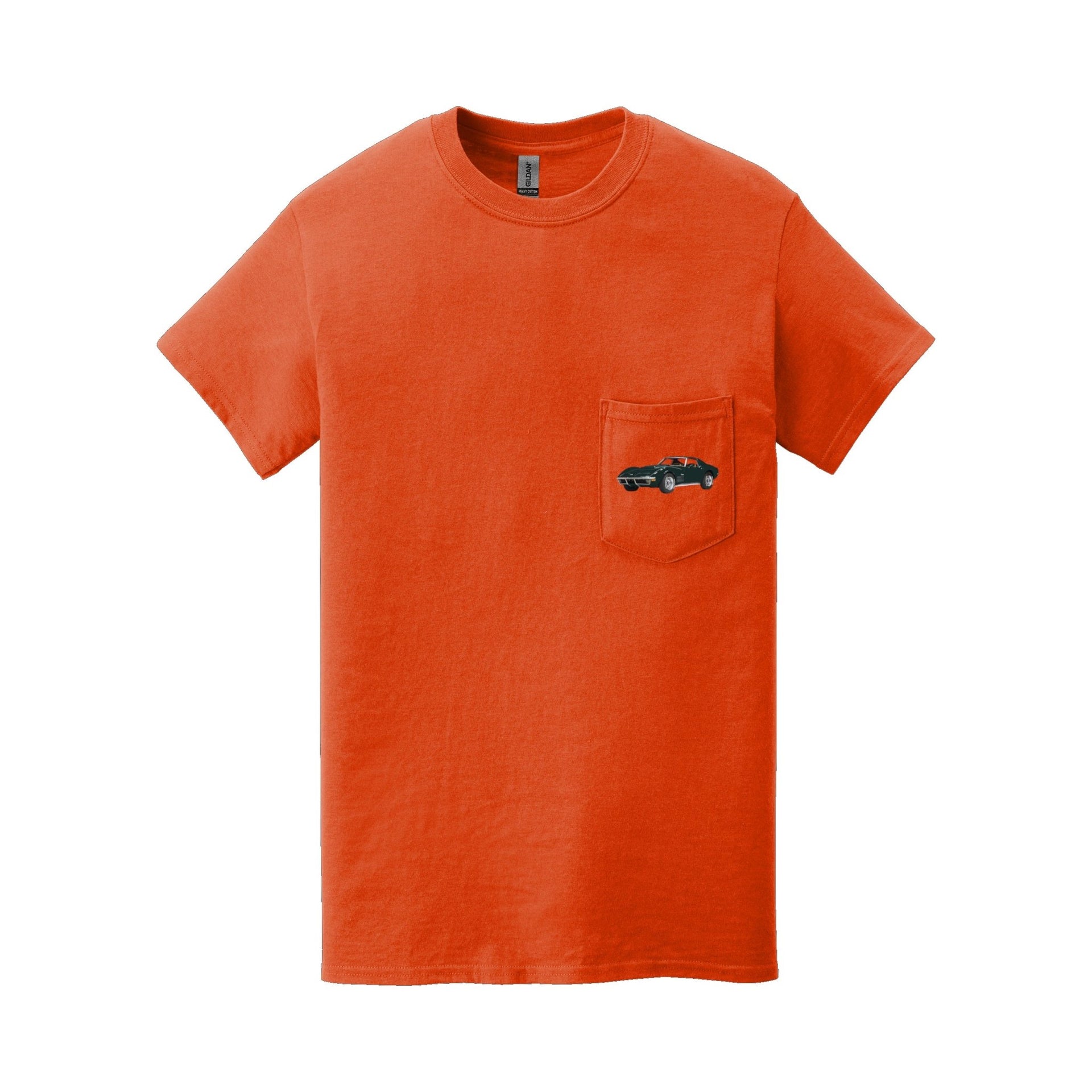 1971 Chevy Corvette Stingray Pocket T-shirt - Cars, Trucks & Cycles - Harvey Ltd