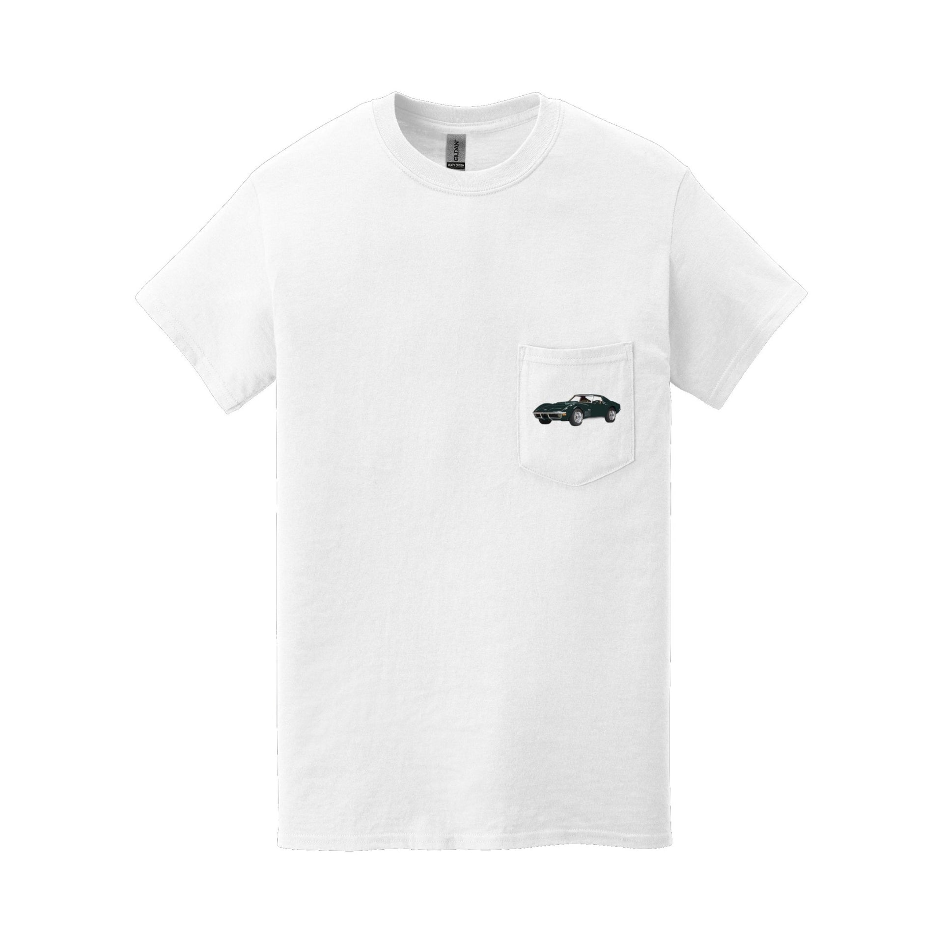 1971 Chevy Corvette Stingray Pocket T-shirt - Cars, Trucks & Cycles - Harvey Ltd