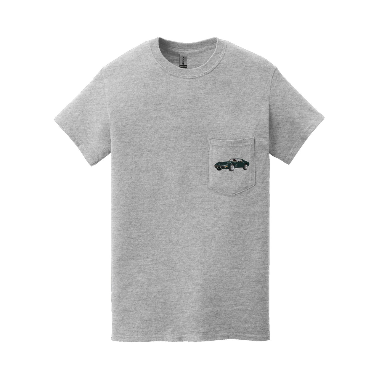 1971 Chevy Corvette Stingray Pocket T-shirt - Cars, Trucks & Cycles - Harvey Ltd