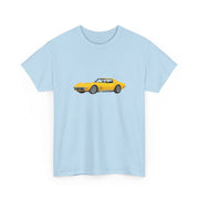 1971 Chevy Corvette Stingray War Bonnet Yellow T-shirt - Cars, Trucks & Cycles - Harvey Ltd