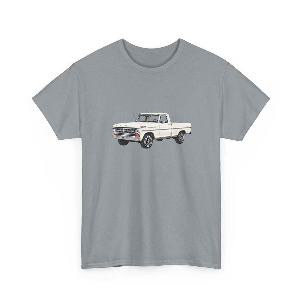 1971 Ford F-100 Wimbleton White Pickup T-shirt - Cars, Trucks & Cycles - Harvey Ltd