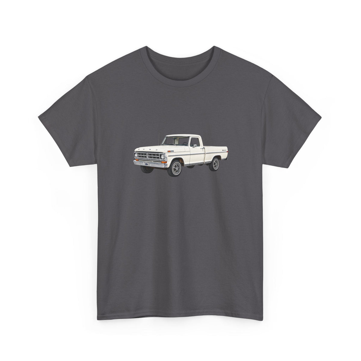 1971 Ford F-100 Wimbleton White Pickup T-shirt - Cars, Trucks & Cycles - Harvey Ltd