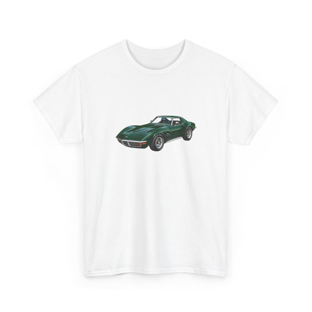 1972 Chevy Corvette Stingray Elkhart Green T-shirt - Cars, Trucks & Cycles - Harvey Ltd