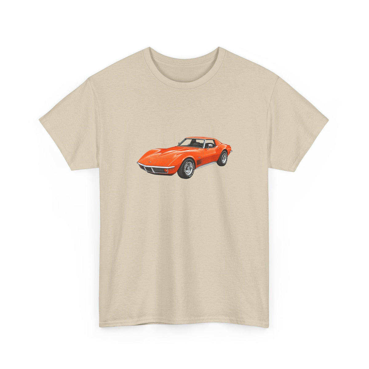 1972 Chevy Corvette Stingray Ontario Orange T-shirt - Cars, Trucks & Cycles - Harvey Ltd