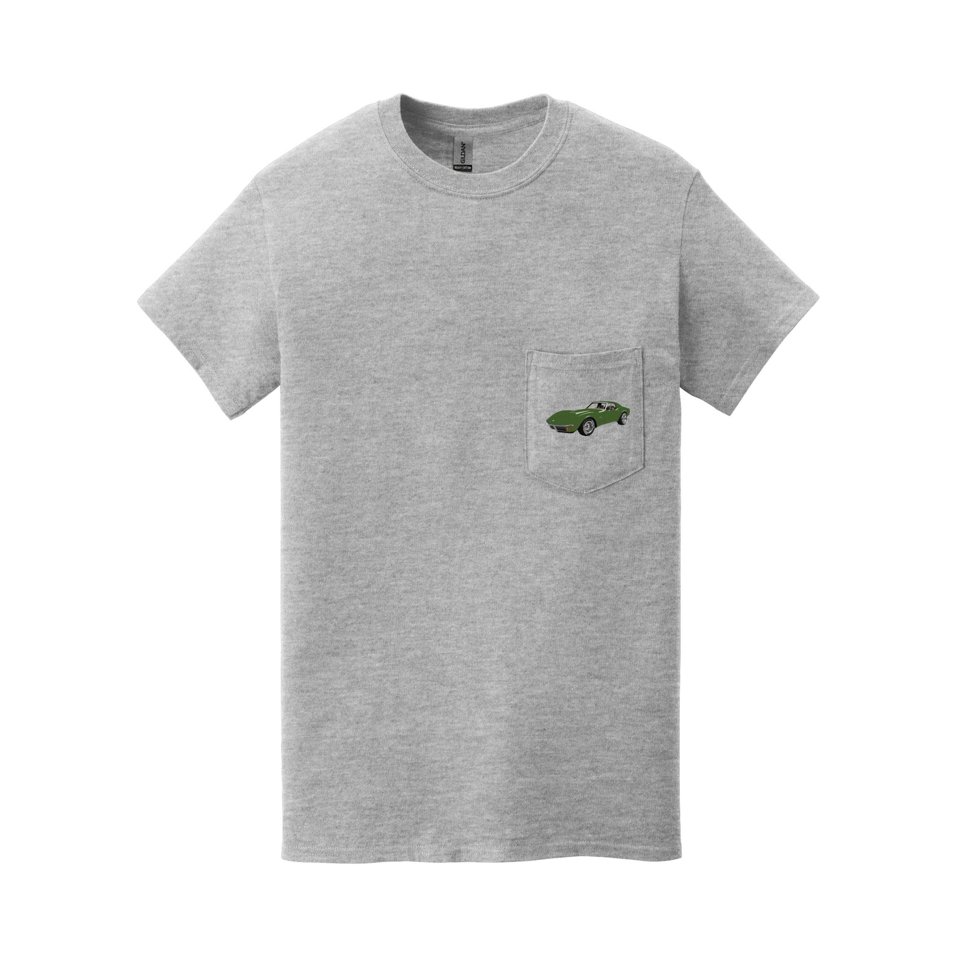 1972 Chevy Corvette Stingray Pocket T-shirt - Cars, Trucks & Cycles - Harvey Ltd