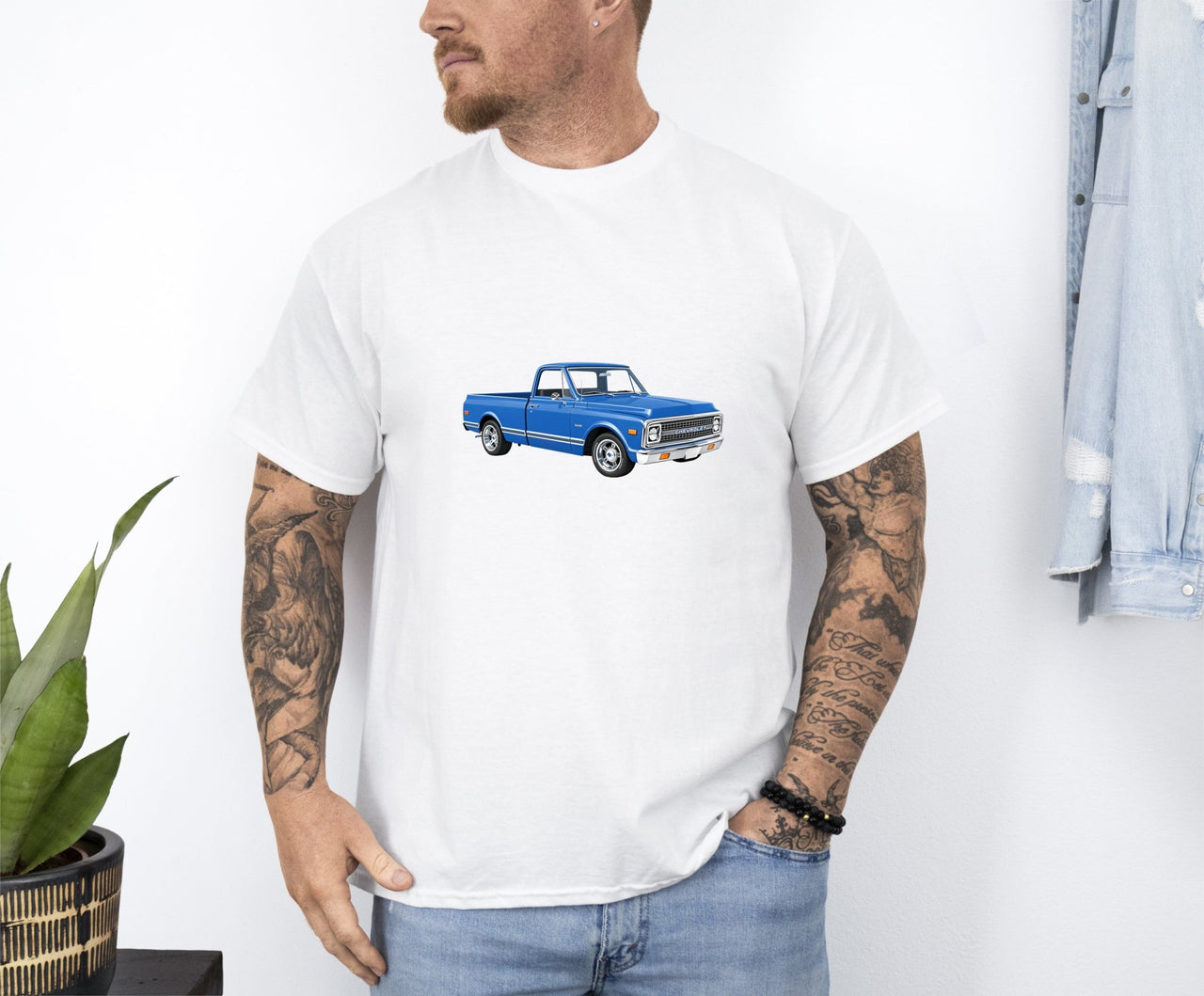 1972 Chevy LUV Pickup (Clematis Blue) T-shirt - Cars, Trucks & Cycles - Harvey Ltd