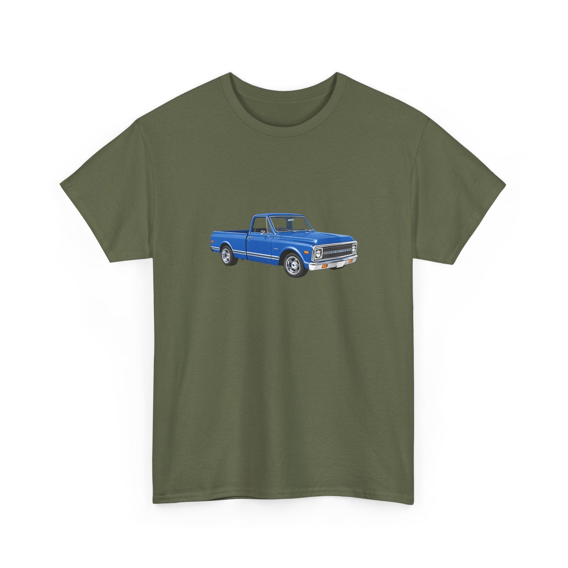 1972 Chevy LUV Pickup (Clematis Blue) T-shirt - Cars, Trucks & Cycles - Harvey Ltd