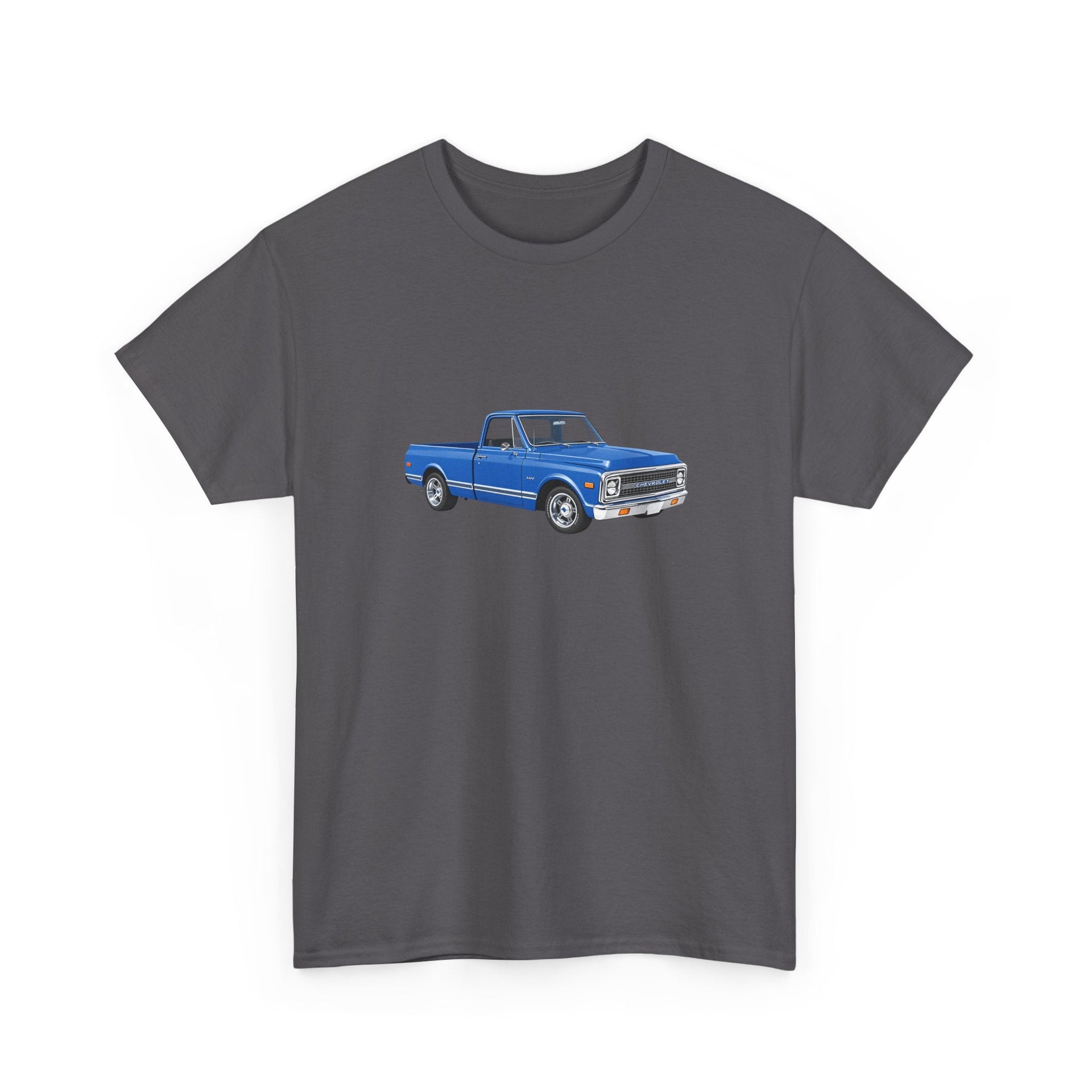 1972 Chevy LUV Pickup (Clematis Blue) T-shirt - Cars, Trucks & Cycles - Harvey Ltd