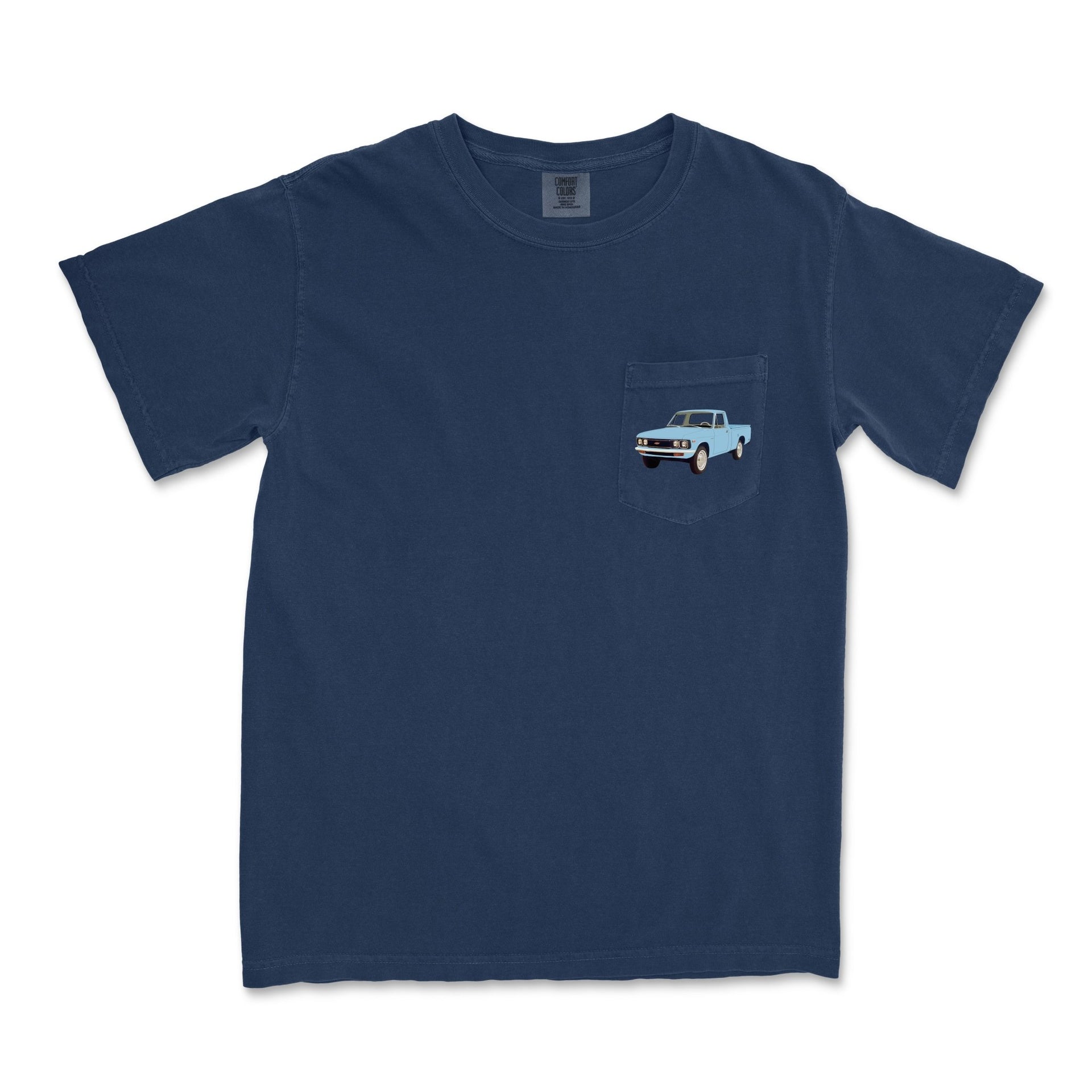 1972 Chevy LUV Pickup Garment-Dyed Pocket T-shirt - Cars, Trucks & Cycles - Harvey Ltd