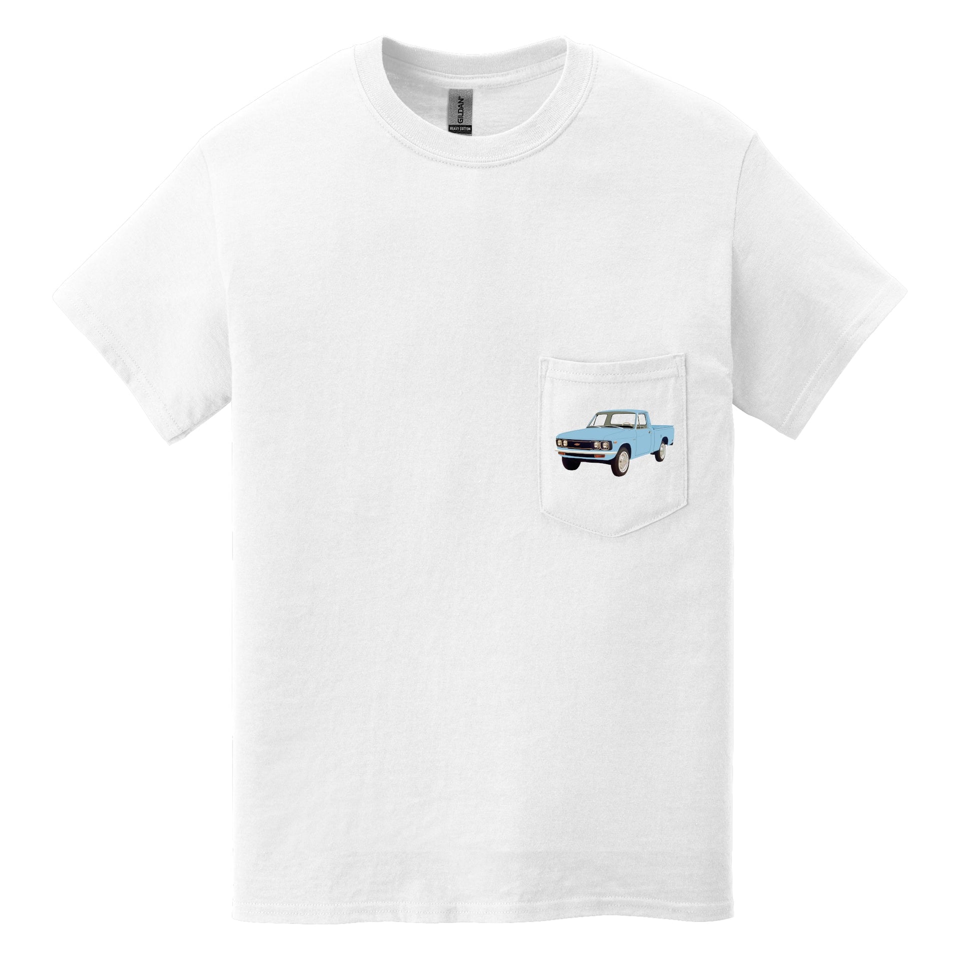 1972 Chevy LUV Pickup Pocket T-shirt - Cars, Trucks & Cycles - Harvey Ltd