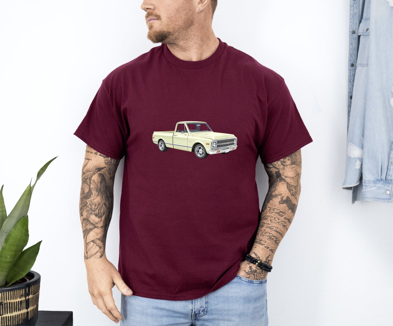 1972 Chevy LUV Pickup (Weldonia White) T-shirt - Cars, Trucks & Cycles - Harvey Ltd