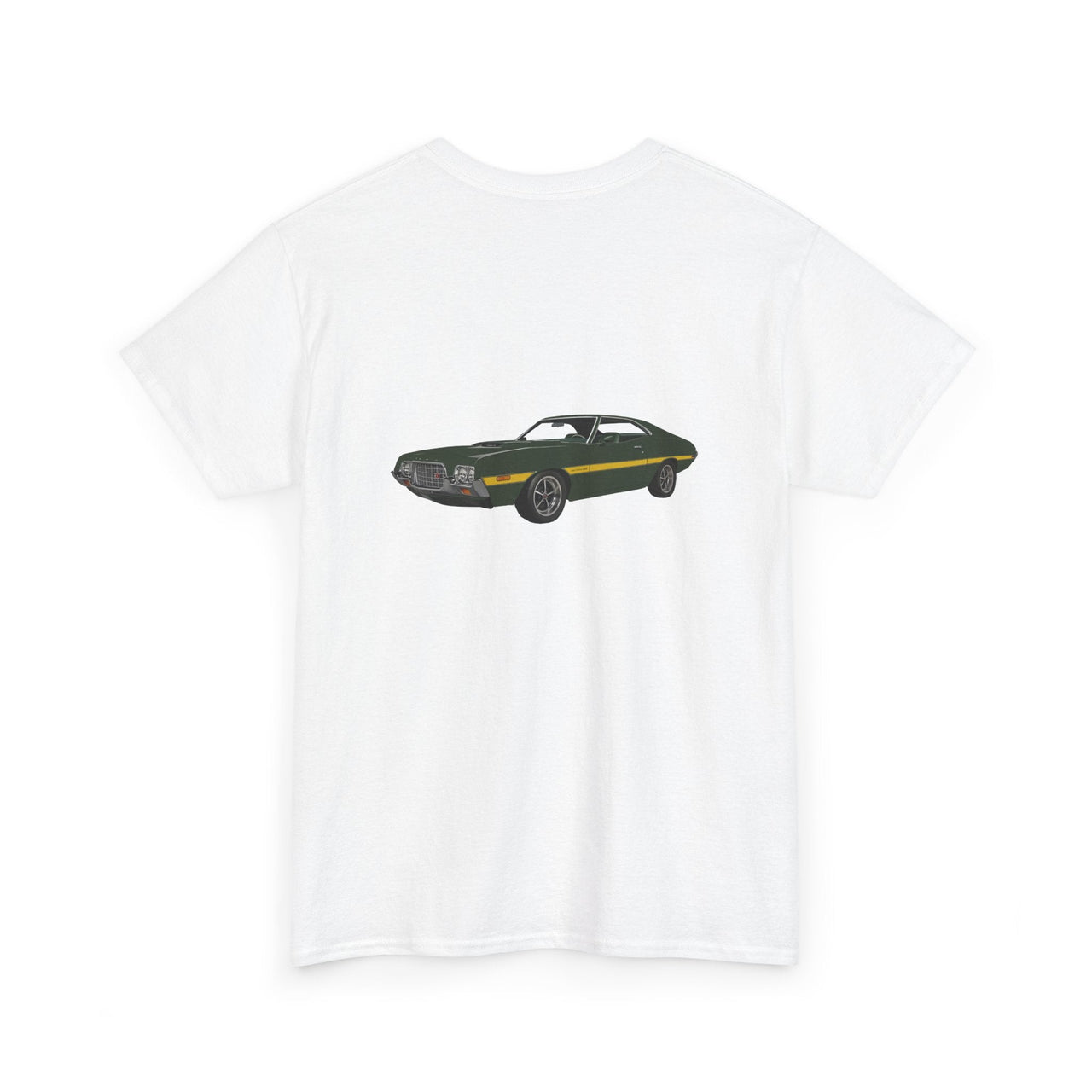 1972 Ford Gran Torino Front & Back Printed T-shirt - Cars, Trucks & Cycles - Harvey Ltd