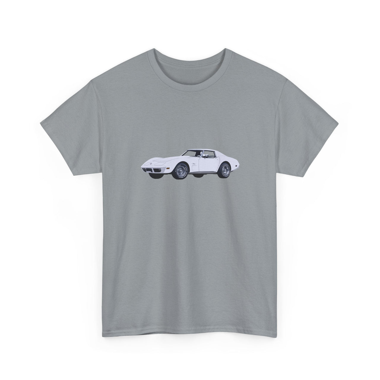 1973 Chevy Corvette Classic White T-shirt - Cars, Trucks & Cycles - Harvey Ltd