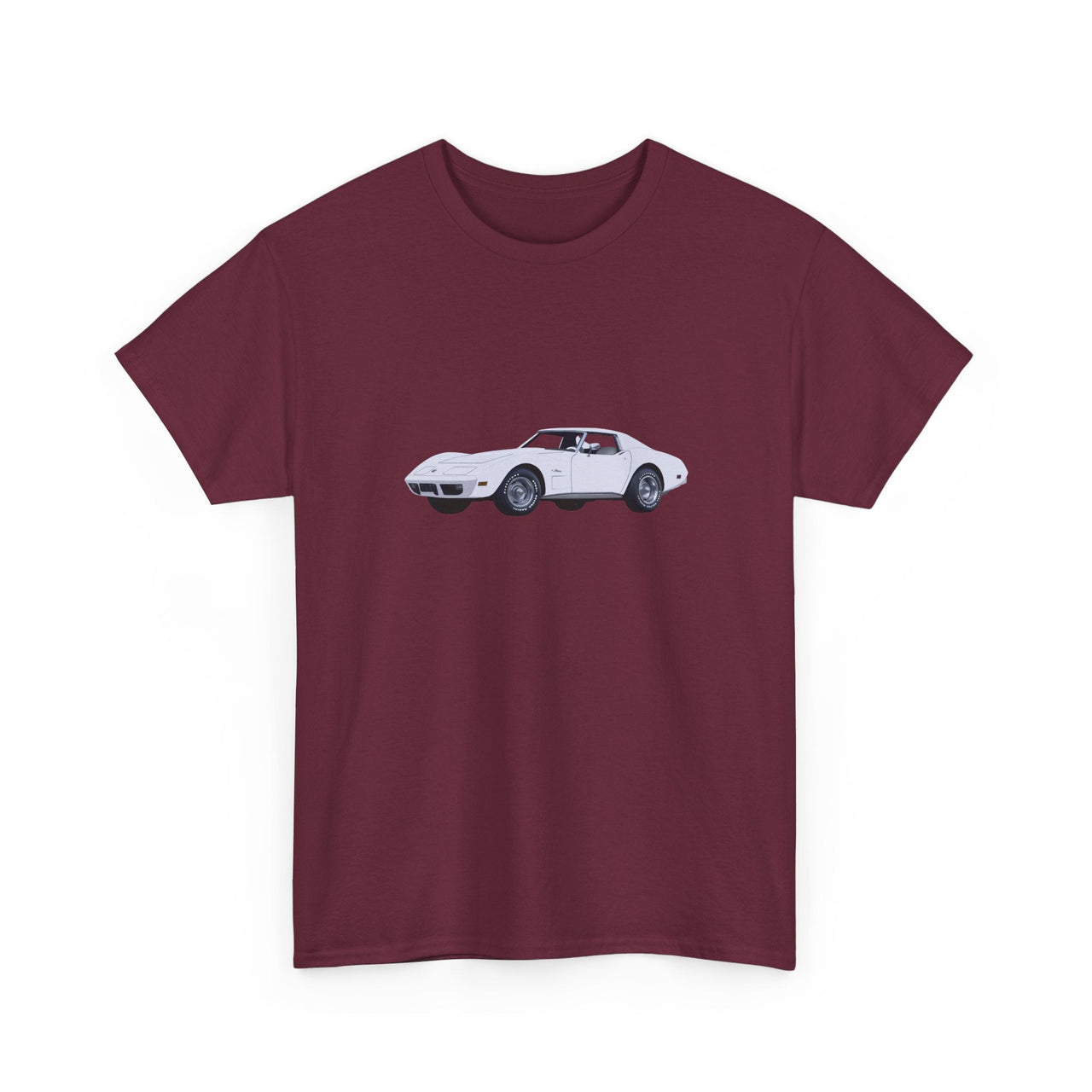 1973 Chevy Corvette Classic White T-shirt - Cars, Trucks & Cycles - Harvey Ltd