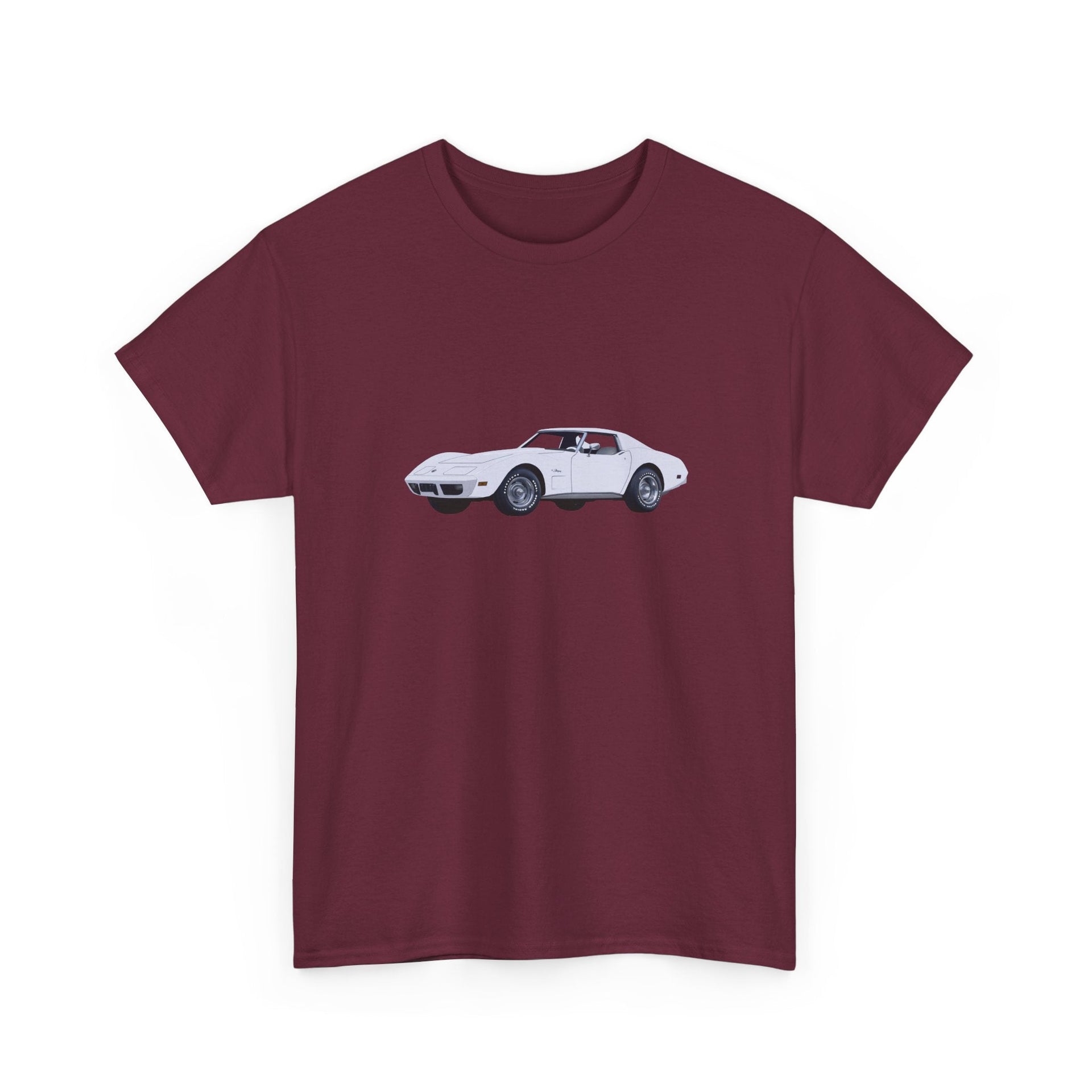 1973 Chevy Corvette Classic White T-shirt - Cars, Trucks & Cycles - Harvey Ltd