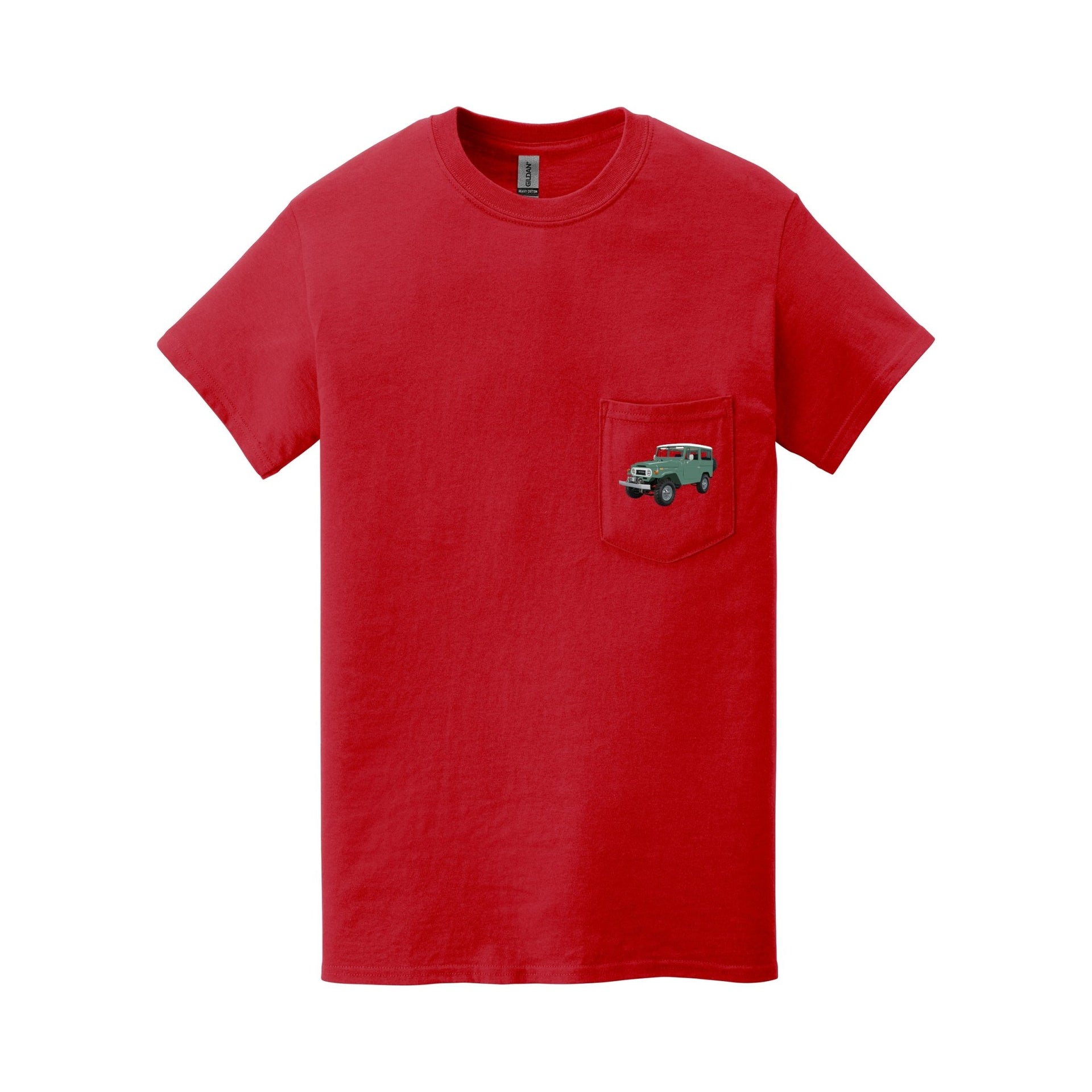 1973 Toyota Land Cruiser FJ40 Pocket T-shirt - Cars, Trucks & Cycles - Harvey Ltd