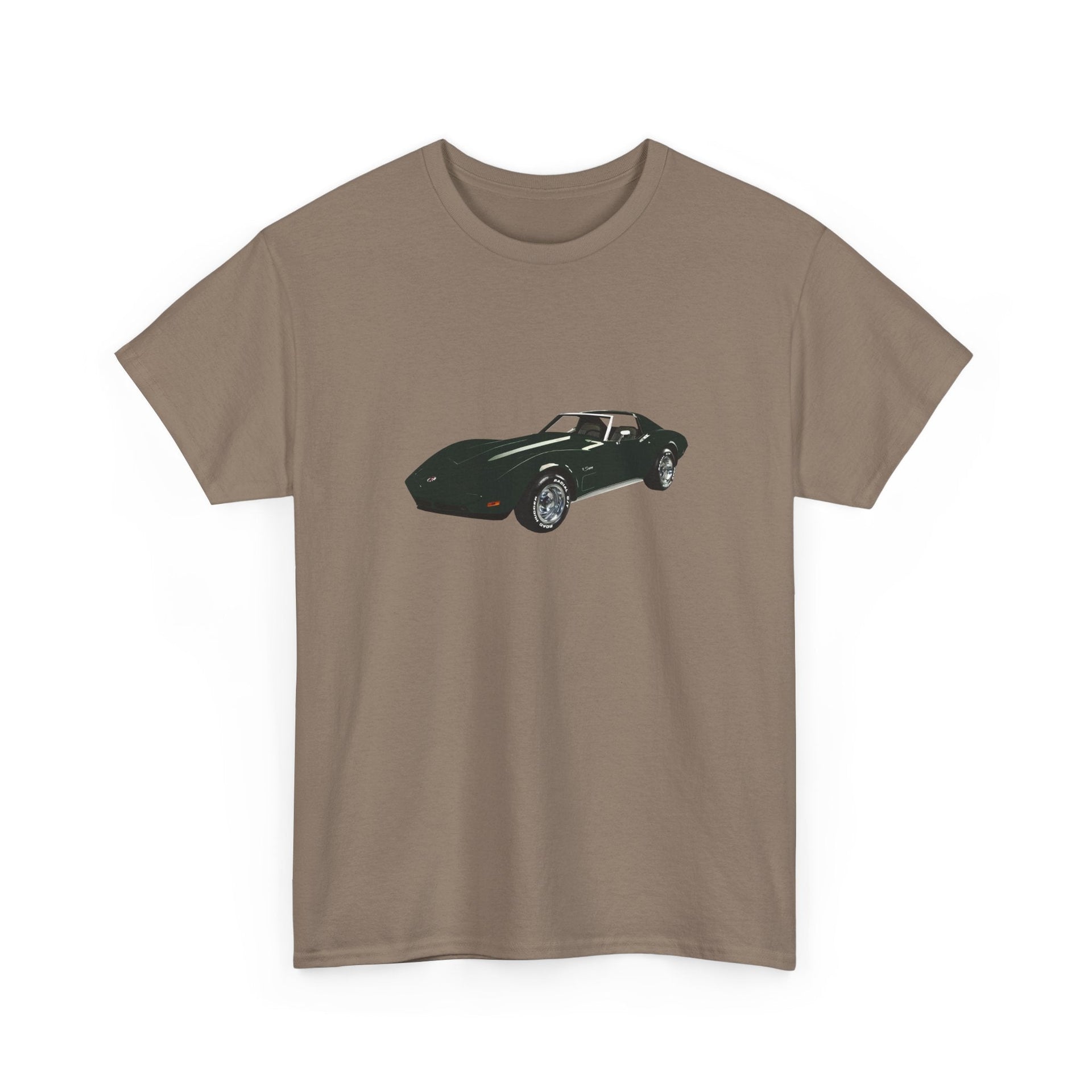 1974 Chevy Corvette Dark Green T-shirt - Cars, Trucks & Cycles - Harvey Ltd