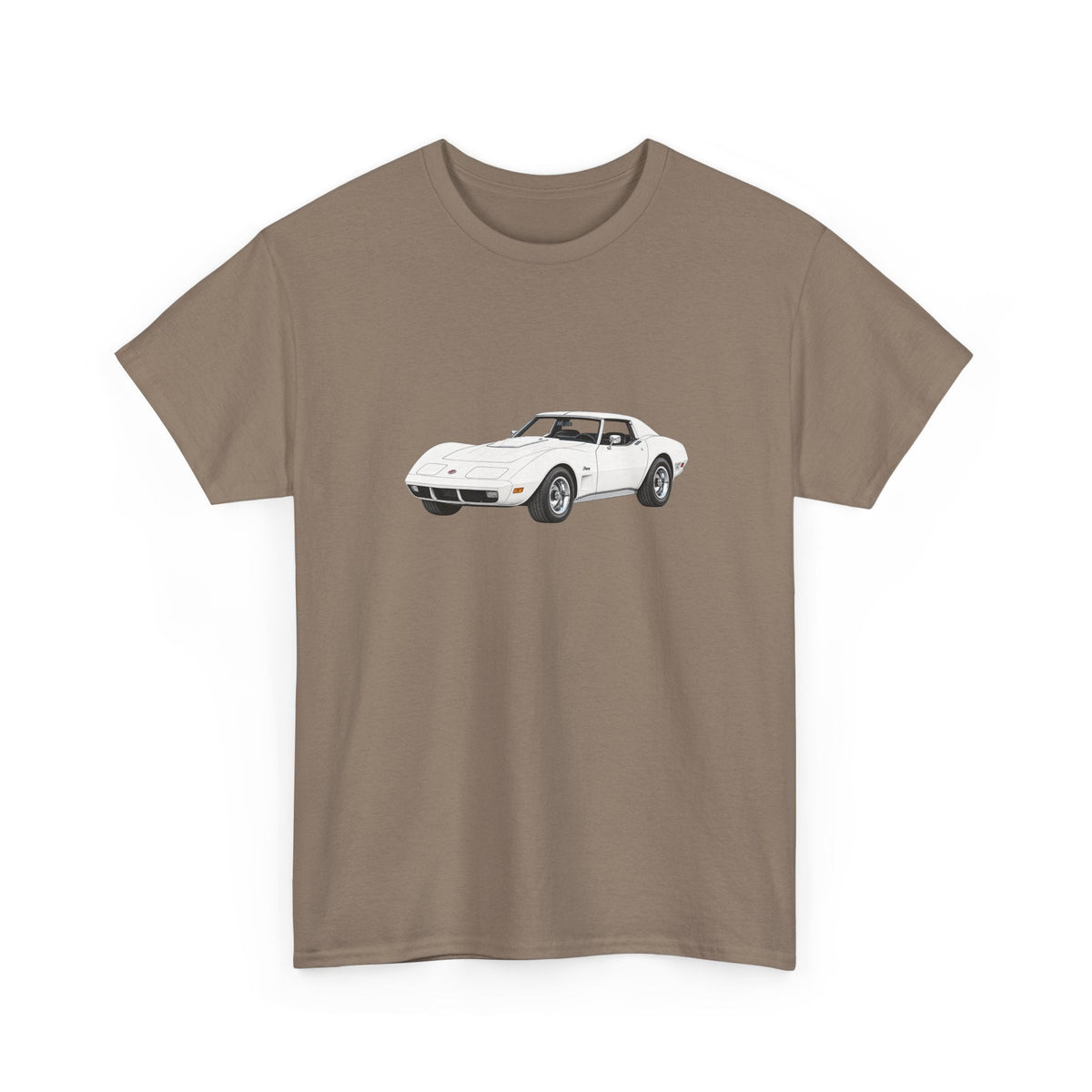 1974 Chevy Corvette Stingray Classic White T-shirt - Cars, Trucks & Cycles - Harvey Ltd