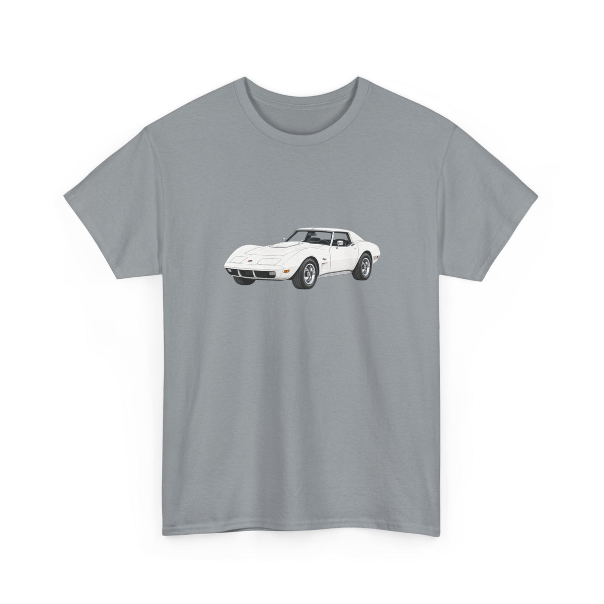 1974 Chevy Corvette Stingray Classic White T-shirt - Cars, Trucks & Cycles - Harvey Ltd