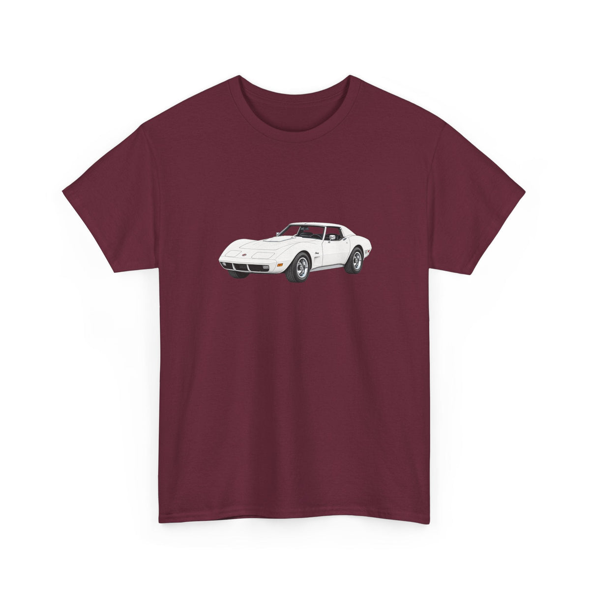 1974 Chevy Corvette Stingray Classic White T-shirt - Cars, Trucks & Cycles - Harvey Ltd
