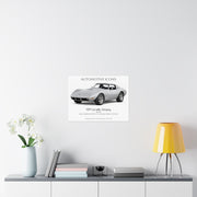 1974 Chevy Corvette Stingray Silver Mist Art Print Matte Poster | 24" x 18" horizontal - Cars, Trucks & Cycles - Harvey Ltd