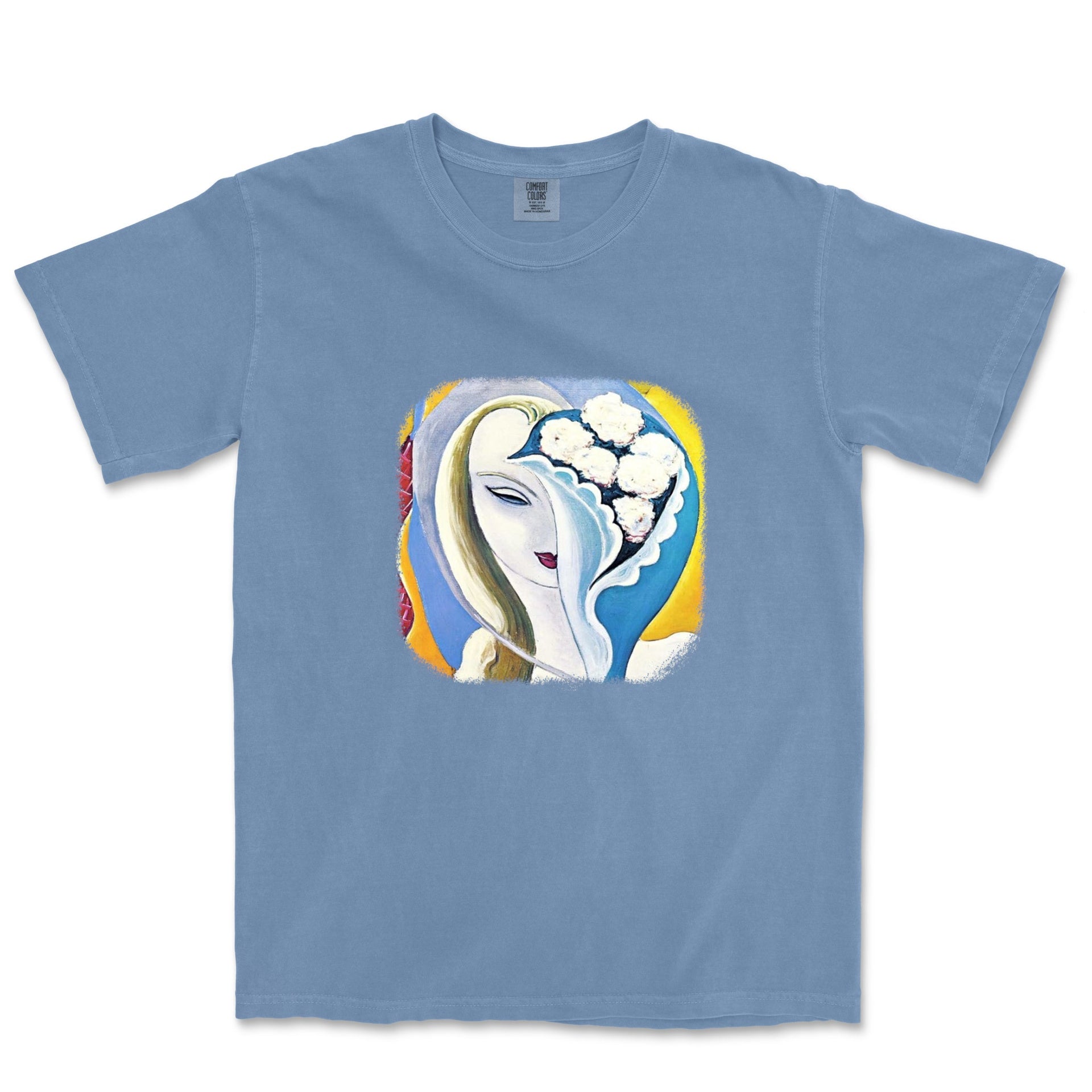 Album Cover Art for Layla Garment-Dyed T-shirt - Comics, Movies & Music - Harvey Ltd