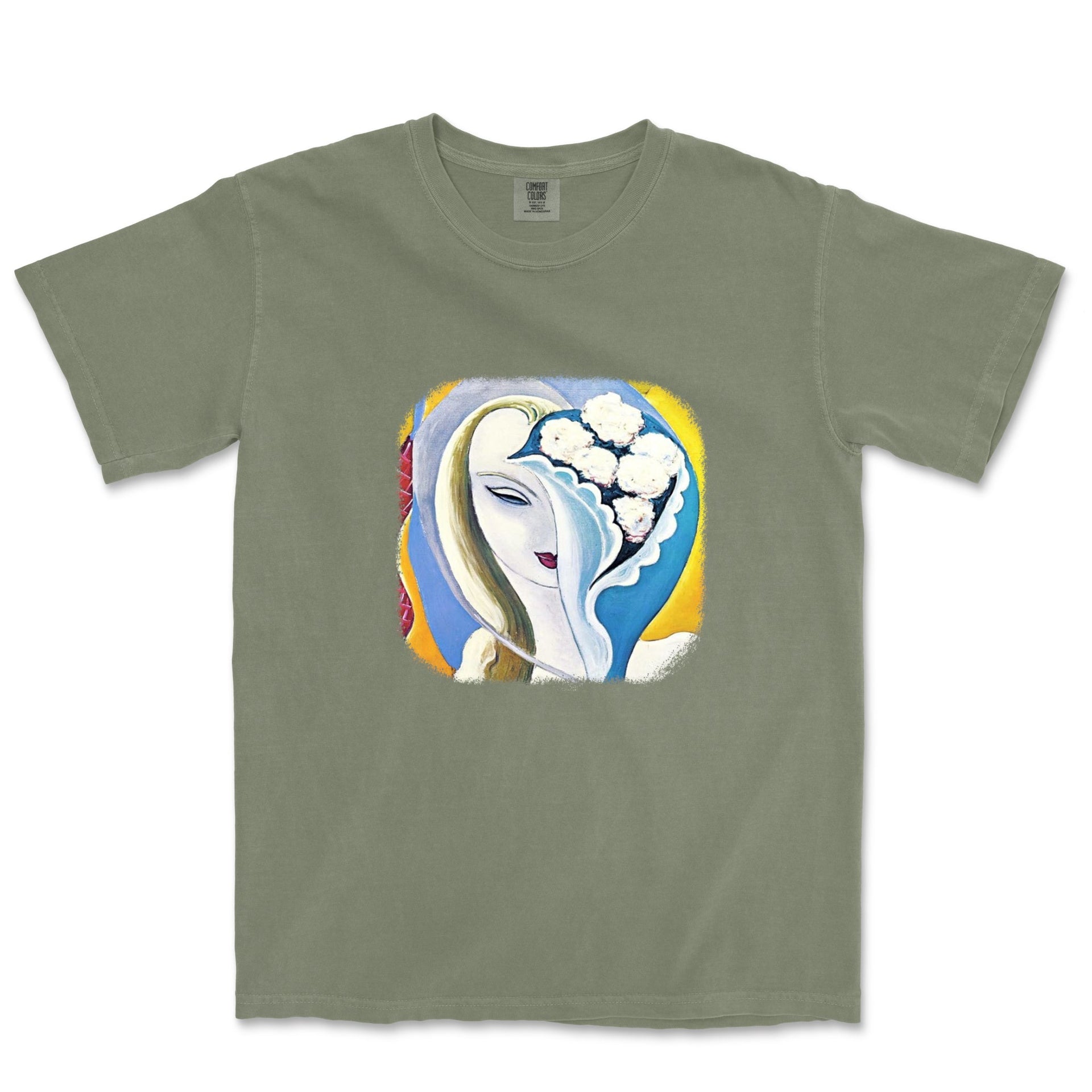 Album Cover Art for Layla Garment-Dyed T-shirt - Comics, Movies & Music - Harvey Ltd