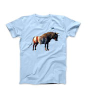 American Bull Market Digital Illustration T-shirt - Street, Pop & Media Art - Harvey Ltd