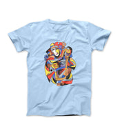 Anatole Krasnyansky Jester Playing Harp (1998) Art T-shirt - Greatest Artists - Harvey Ltd