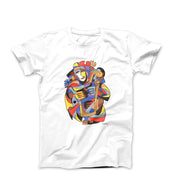 Anatole Krasnyansky Jester Playing Harp (1998) Art T-shirt - Greatest Artists - Harvey Ltd