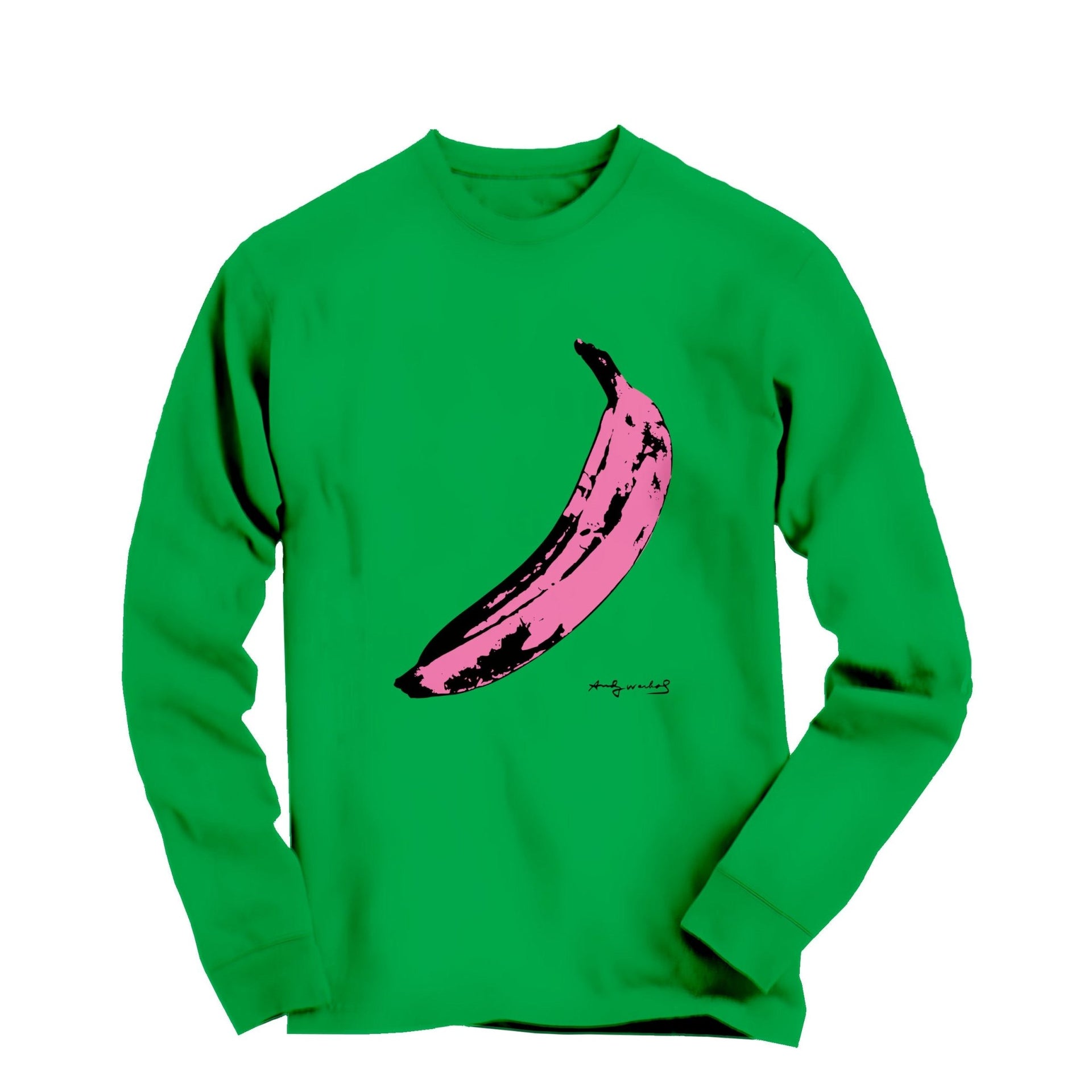 Andy Warhol Pink Banana (1967) Pop Art Long Sleeve Tee - Clothing - Harvey Ltd